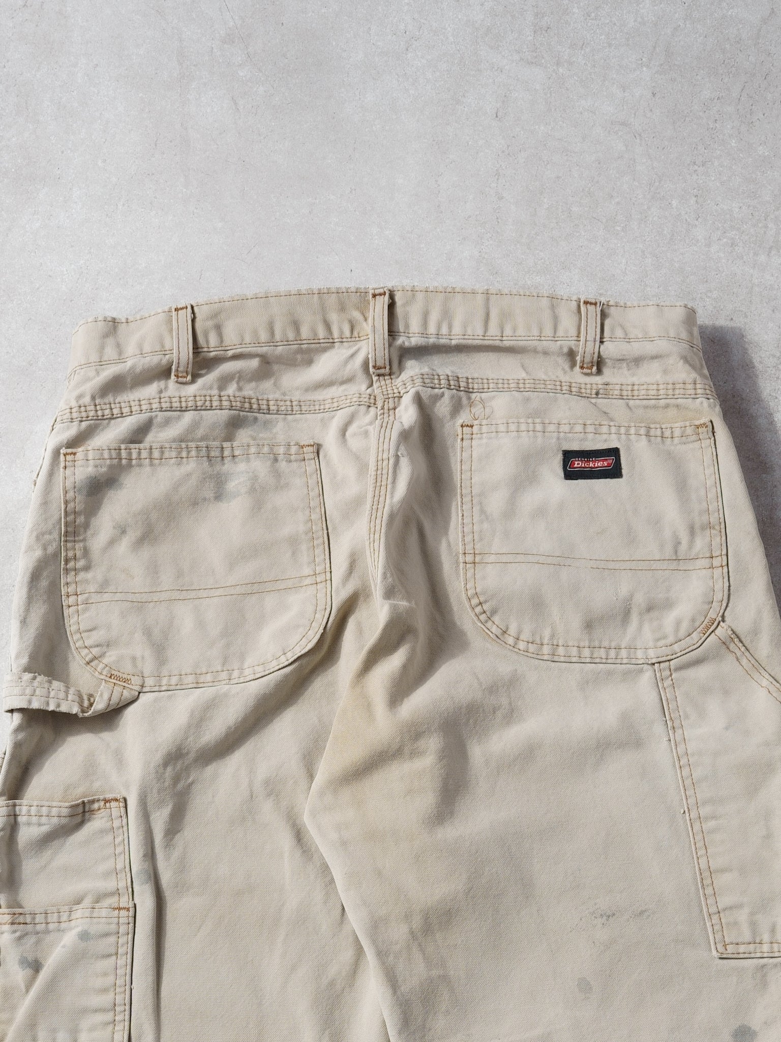 Vintage Beige Dickies Relaxed Fit Double Knee Carpenter Pants (34x28)