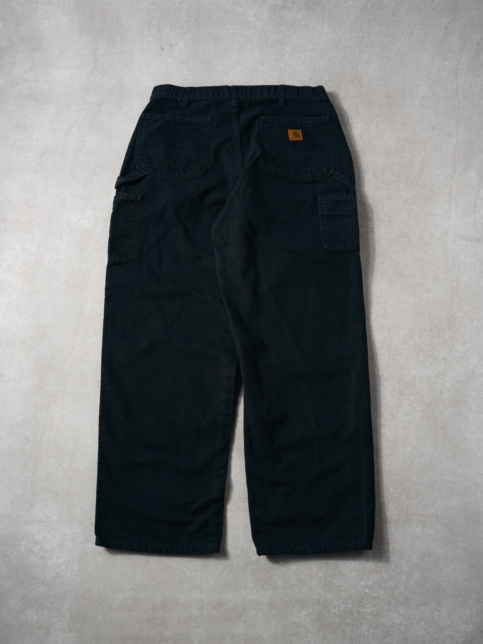 Vintage 90s Black Carhartt Dungeree Fit Carpenter Pants (34x31)