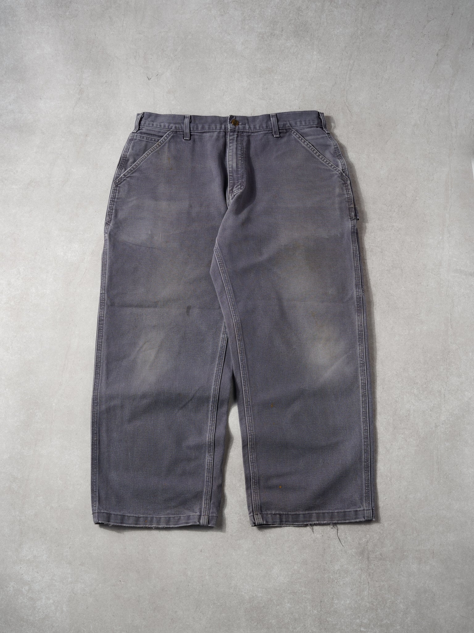 Vintage 90s Washed Stone Grey Carhartt Carpenter Pants (36x27)