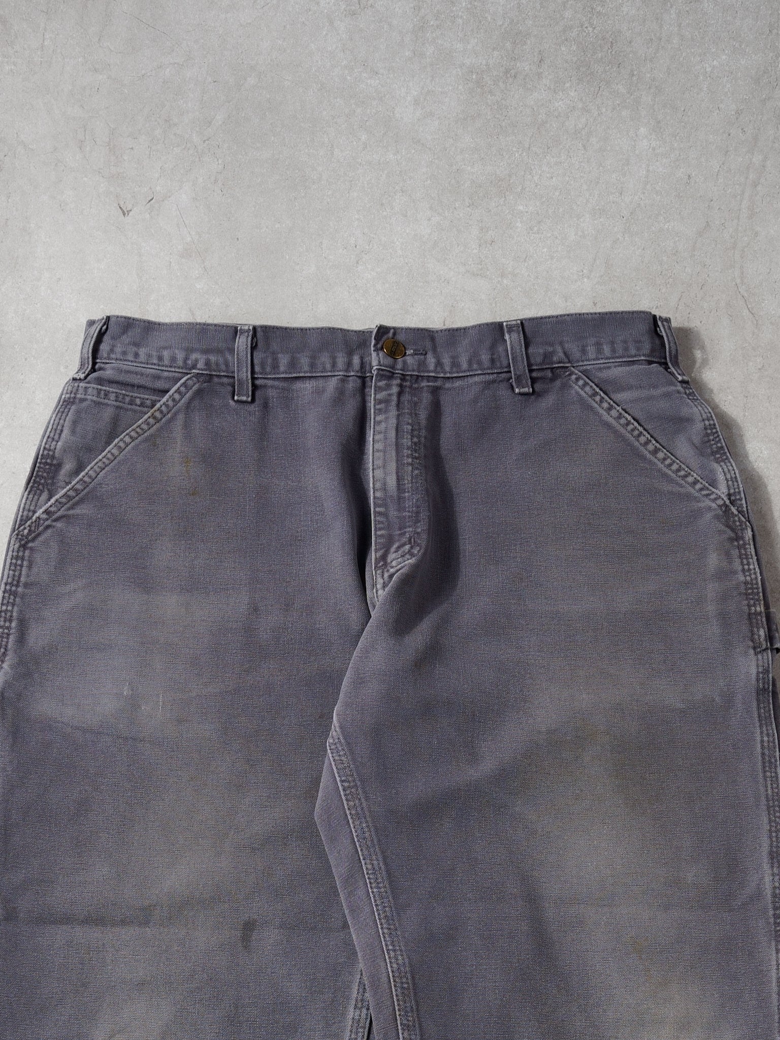 Vintage 90s Washed Stone Grey Carhartt Carpenter Pants (36x27)