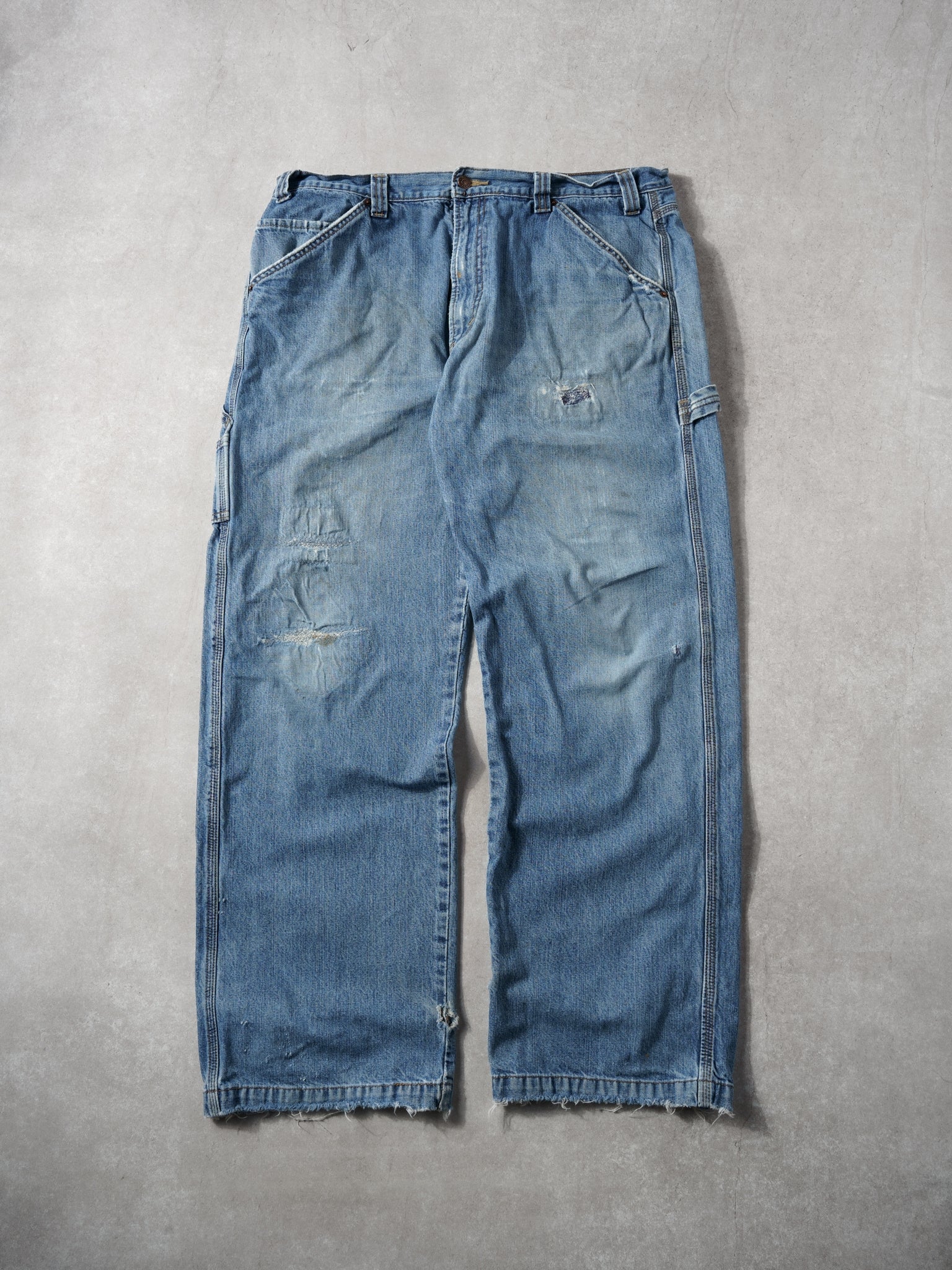 Vintage 90s Light Wash Blue Levi's Denim Carpenter Pants (38x32)
