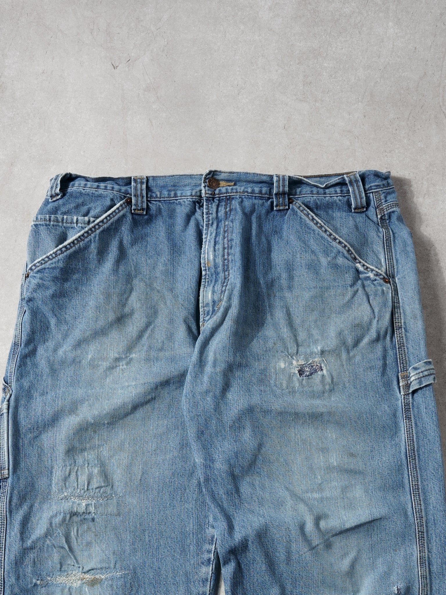 Vintage 90s Light Wash Blue Levi's Denim Carpenter Pants (38x32)