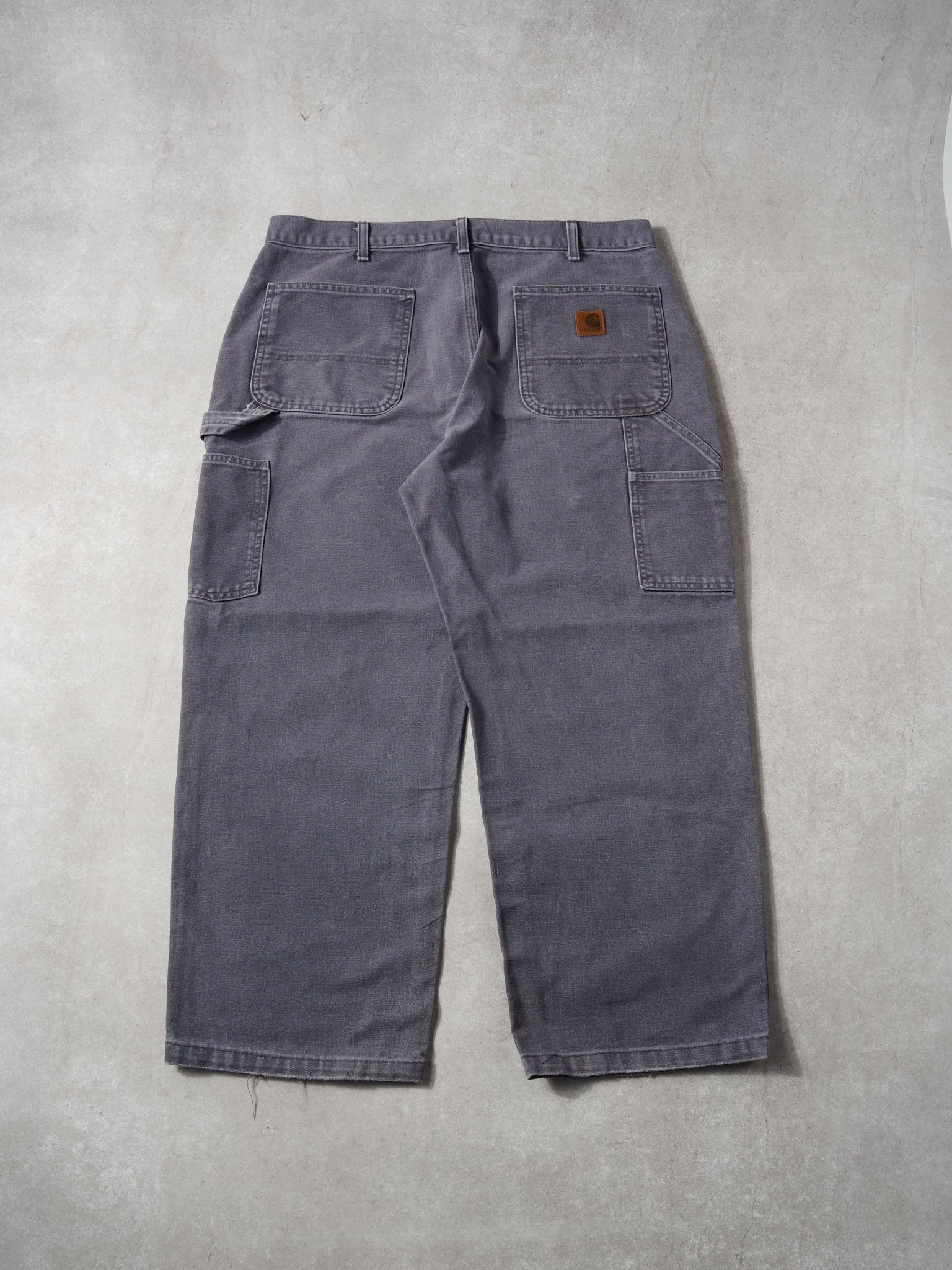 Vintage 90s Washed Stone Grey Carhartt Carpenter Pants (36x27)