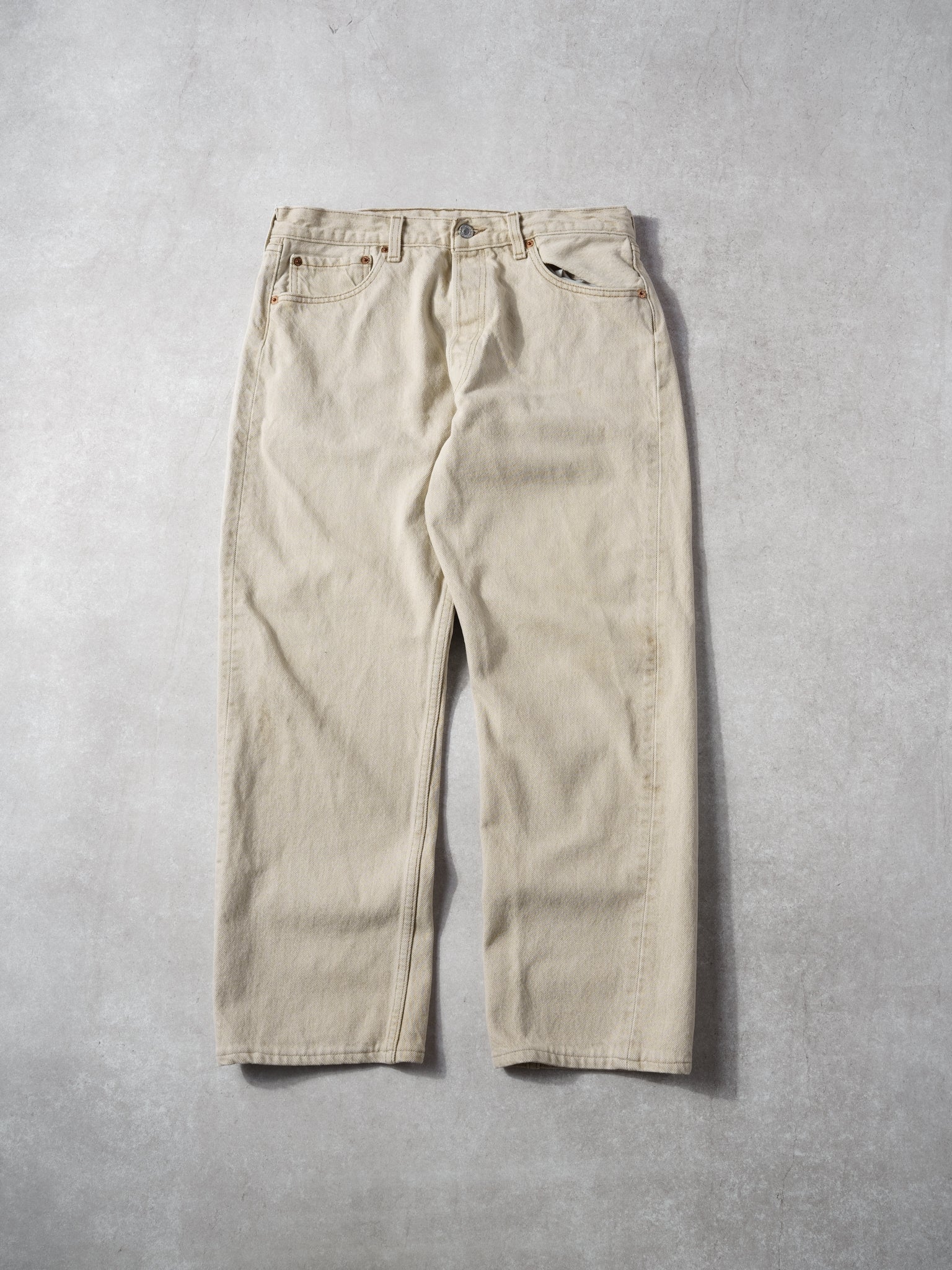 Vintage 90s Beige Levi's 501 Denim Pants (32x28)