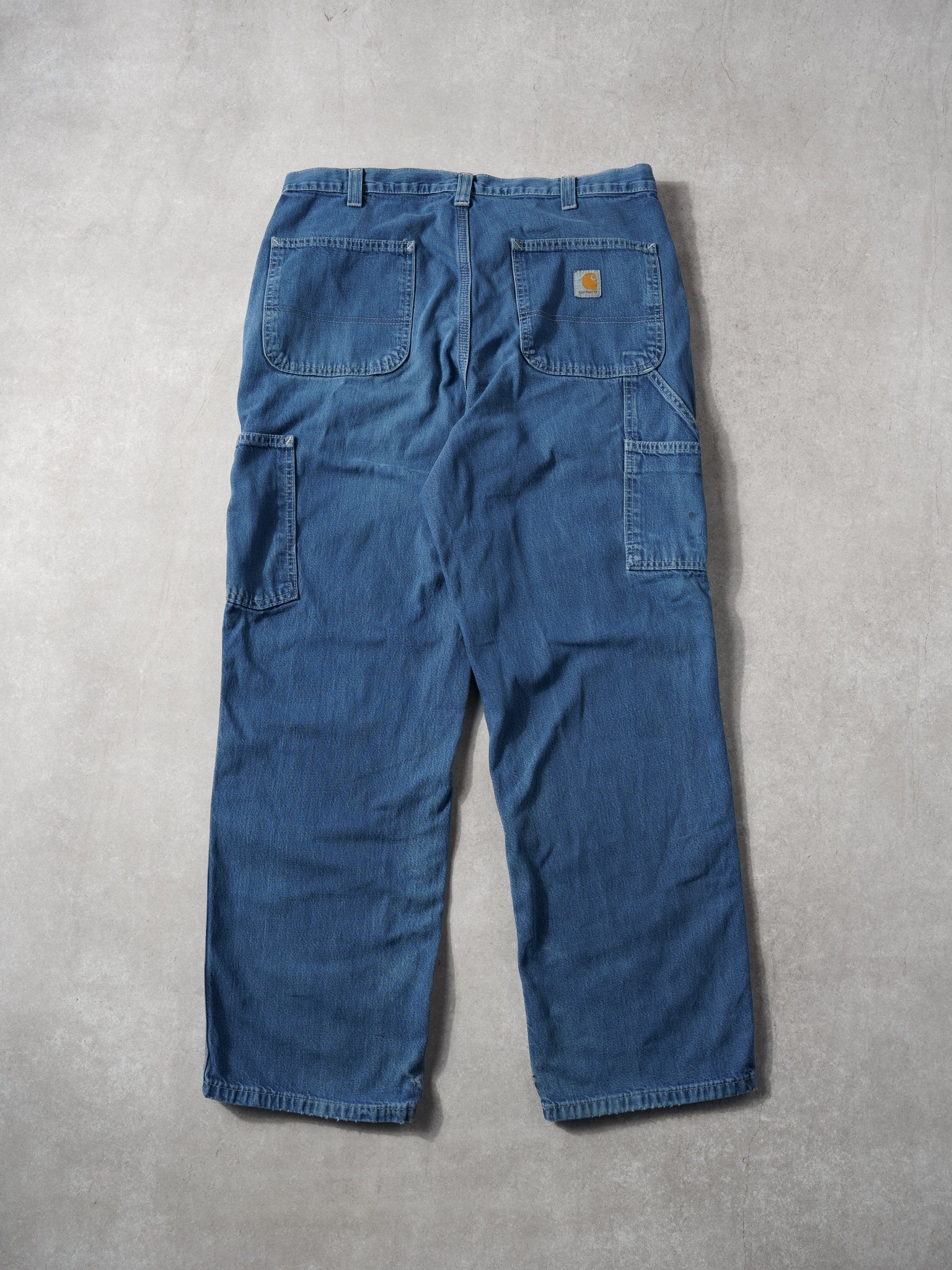 Vintage 90s Blue Carhartt Dungeree Fit Denim Carpenter Pants (34x30)