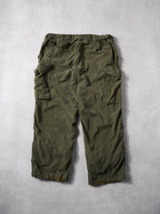 Vintage 90s Green Army Parachute Cargo Pants (35x39x29)