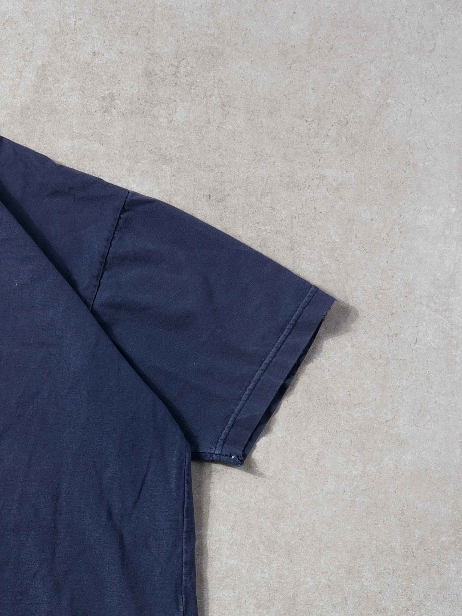 Vintage Washed Navy Blue Giorgio Armani Embroidery Tee (M)