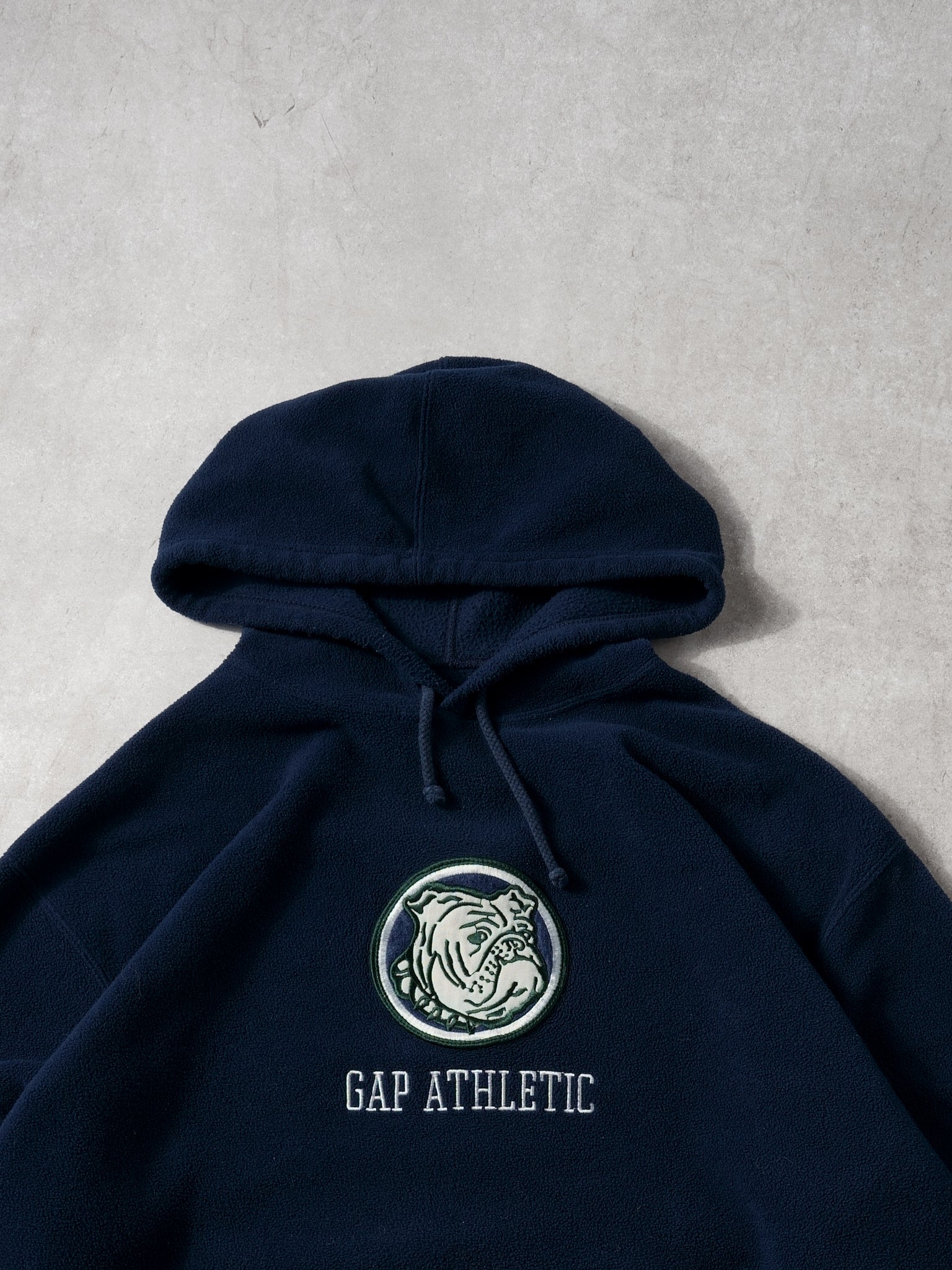 Vintage 90s Navy Blue Gap Bulldog Athletics Hoodie (M)