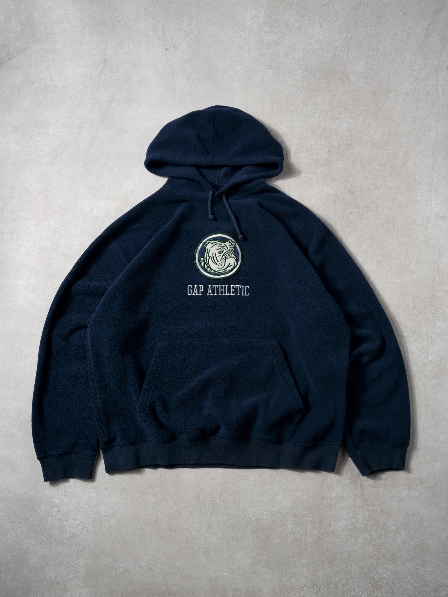 Vintage 90s Navy Blue Gap Bulldog Athletics Hoodie (M)
