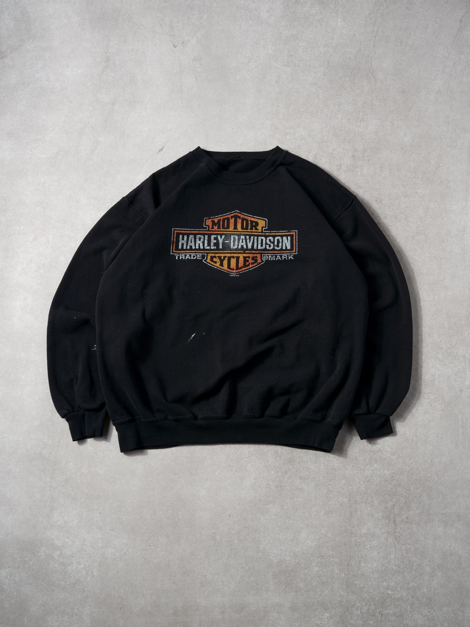 Vintage Y2k Black Harley Davidson North Hampton Crewneck (L)