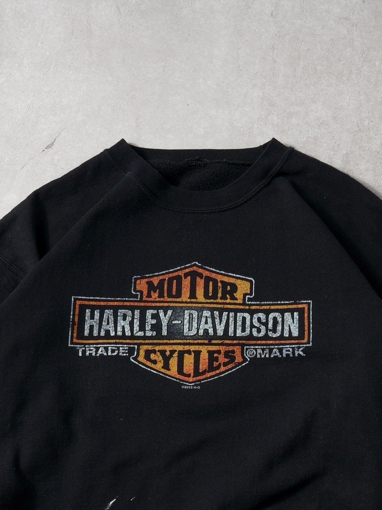 Vintage Y2k Black Harley Davidson North Hampton Crewneck (L)