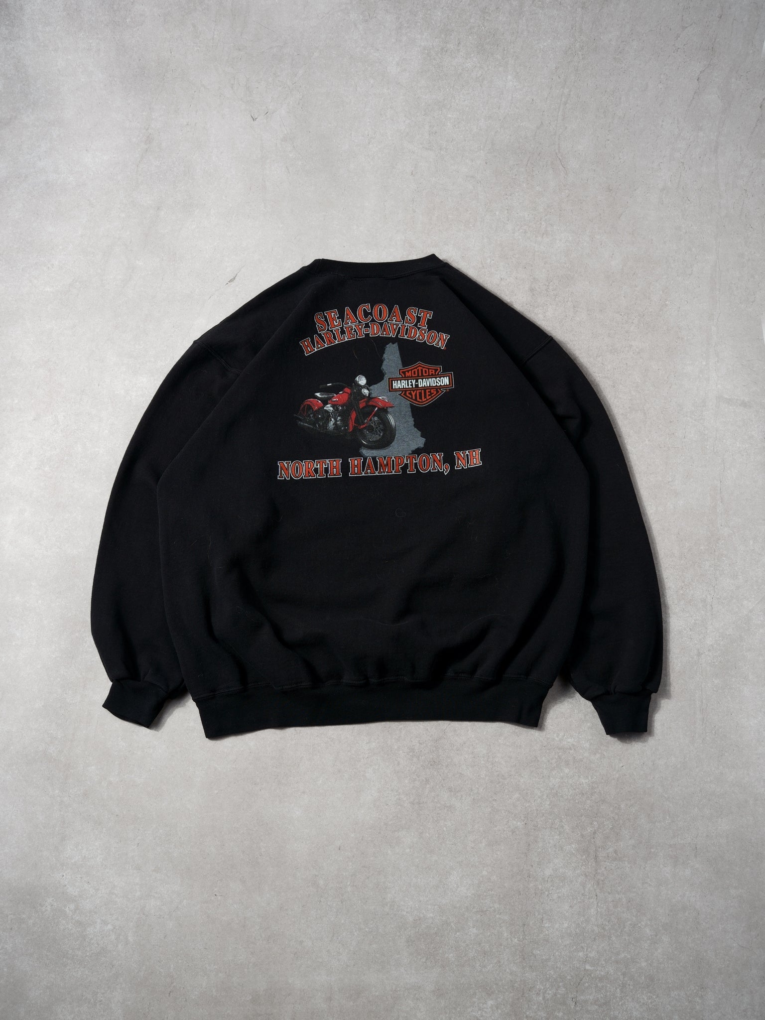 Vintage Y2k Black Harley Davidson North Hampton Crewneck (L)