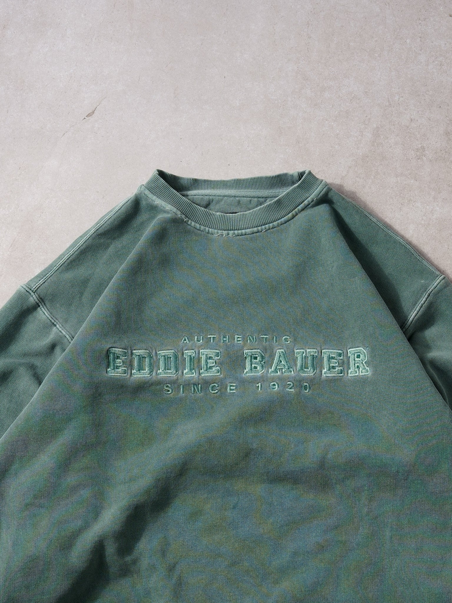 Vintage 90s Washed Green Eddie Bauer Crewneck (L)
