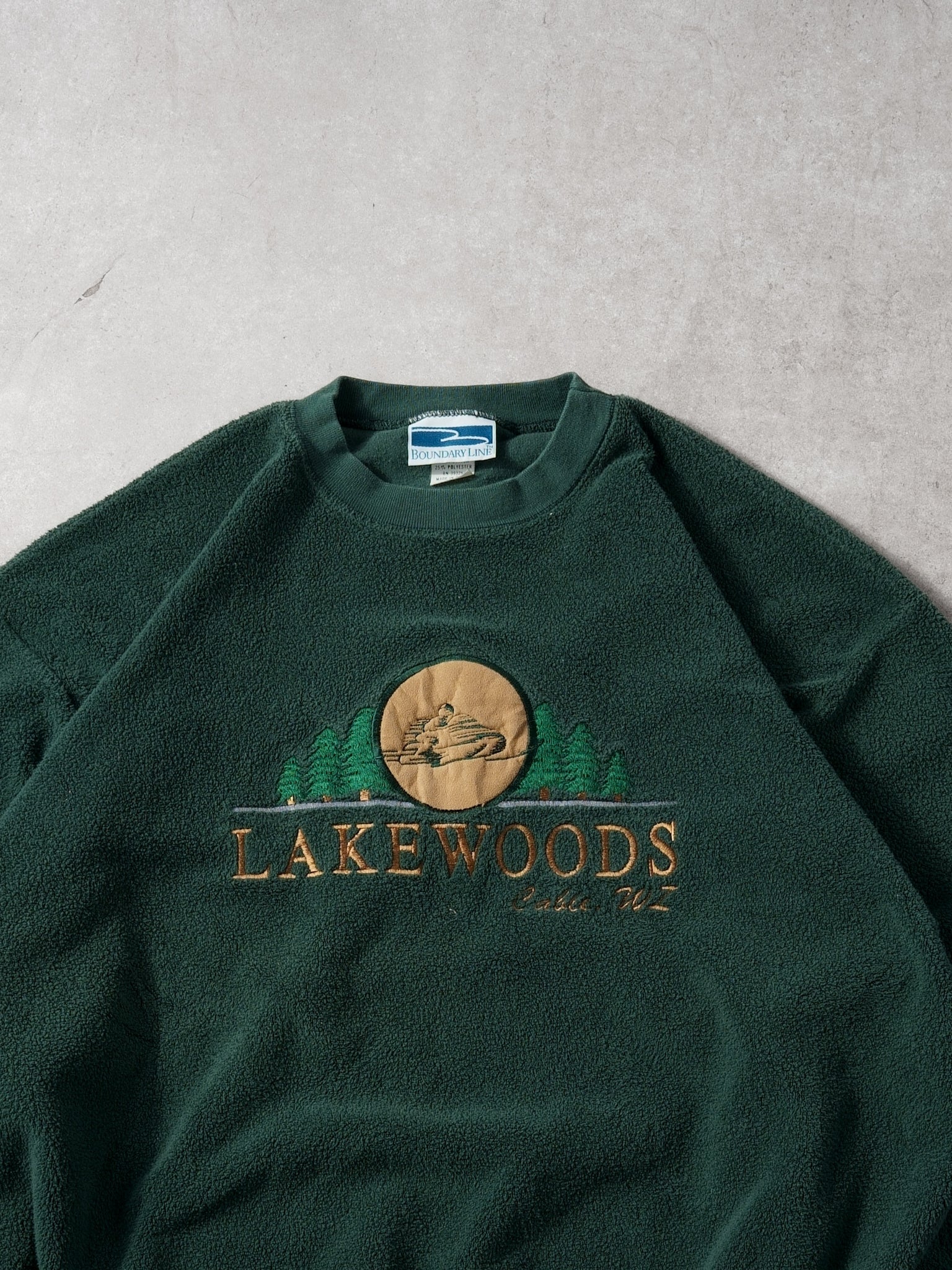 Vintage 90s Forest Green Lakewoods Crewneck (L)