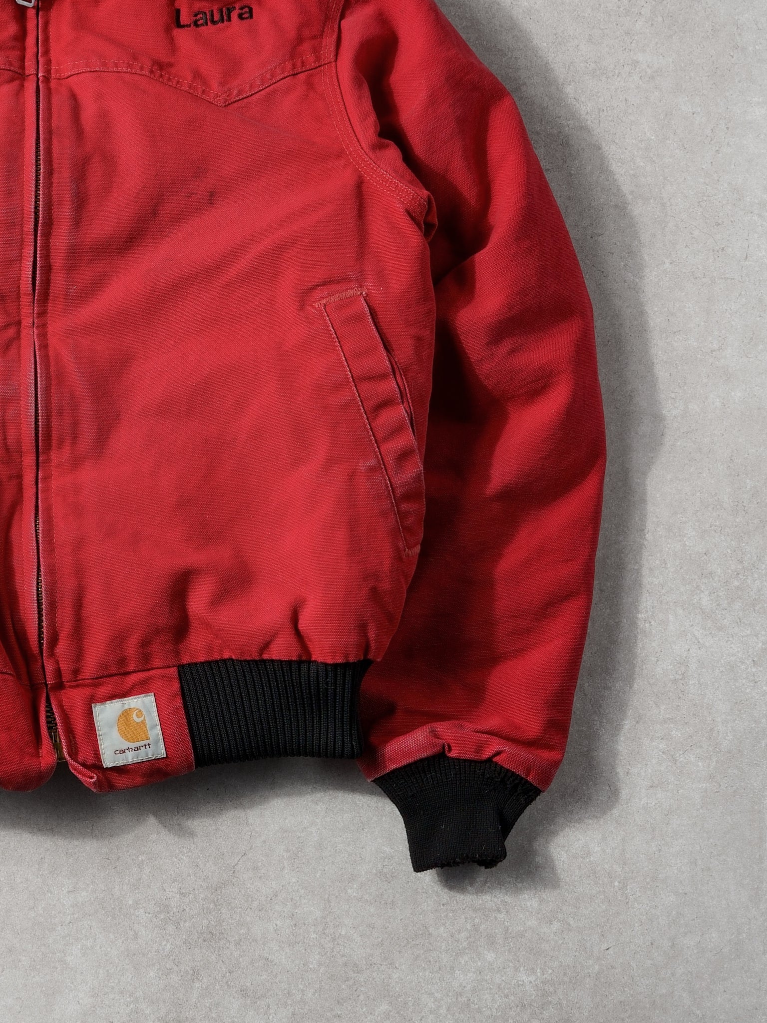 Vintage 90s Red Carhartt Lined Workwear Sante Fe Jacket (M)