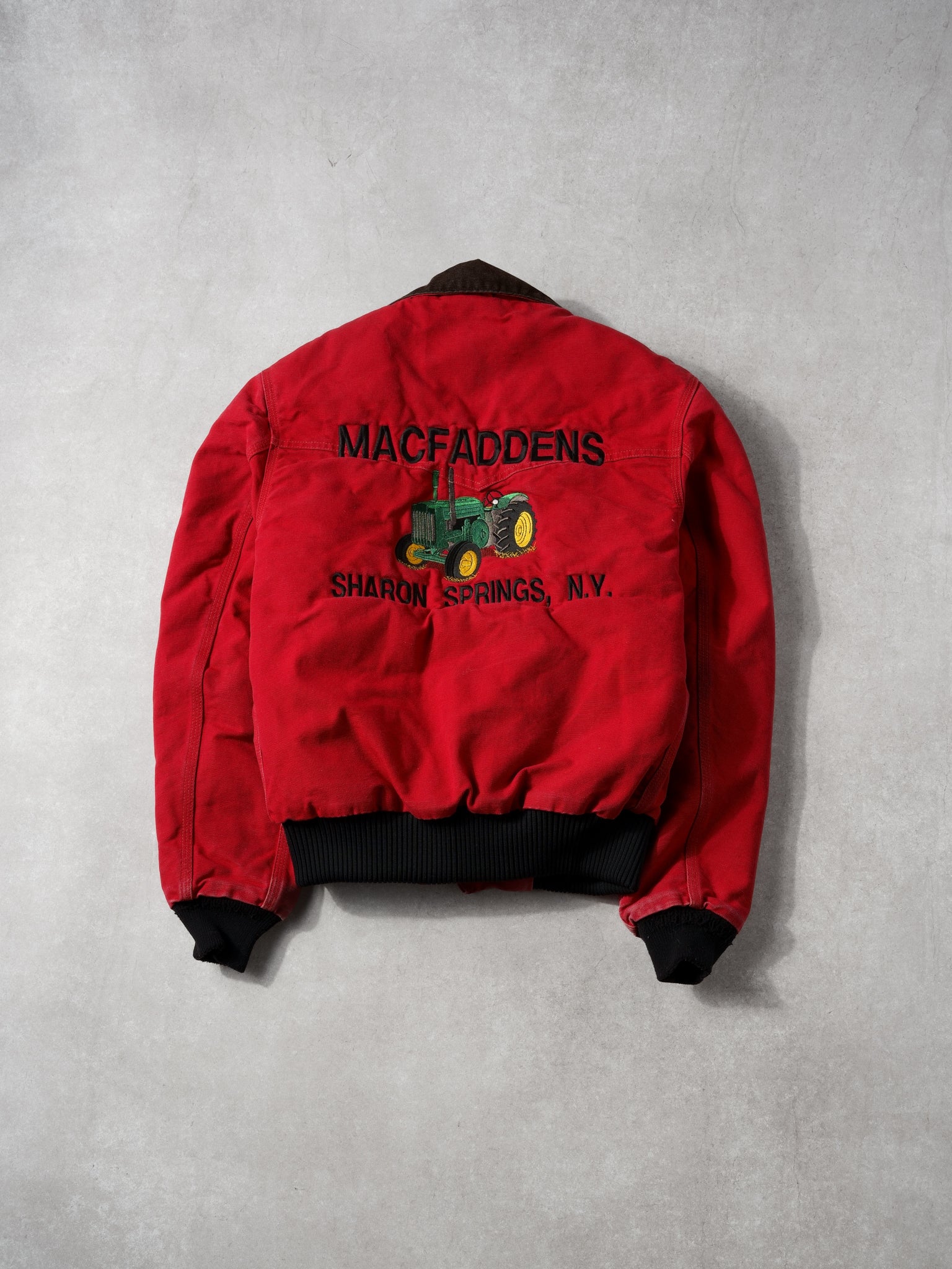 Vintage 90s Red Carhartt Lined Workwear Sante Fe Jacket (M)