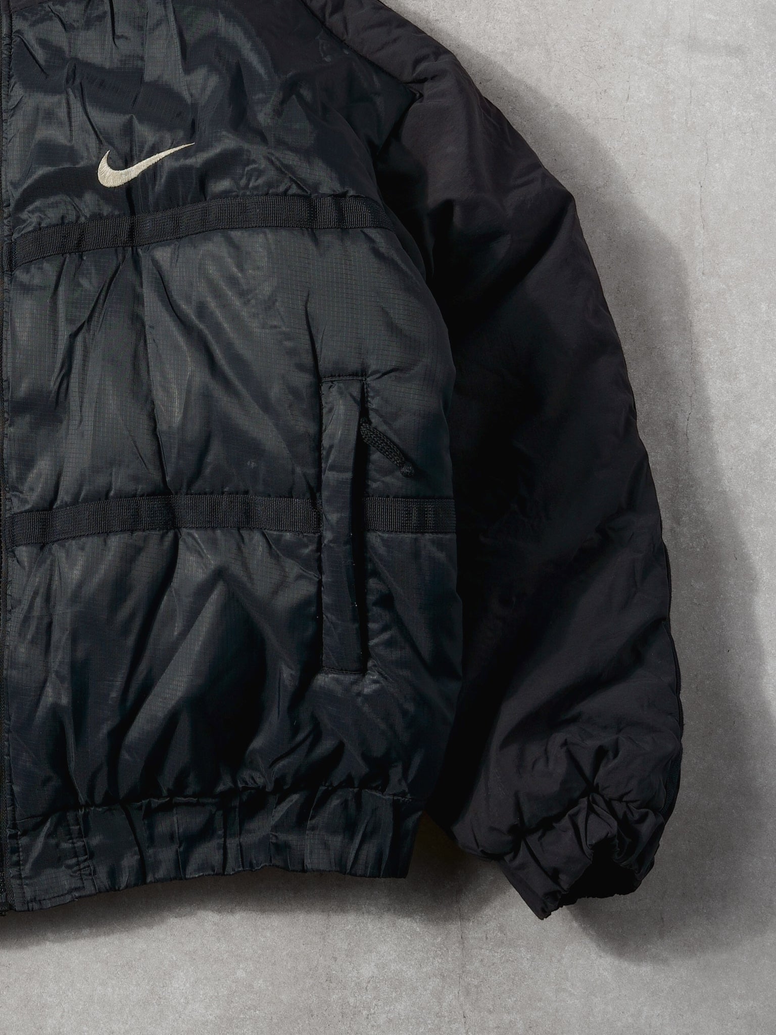 Vintage 90s Black Nike Winter Puffer Jacket (XL/XXL)