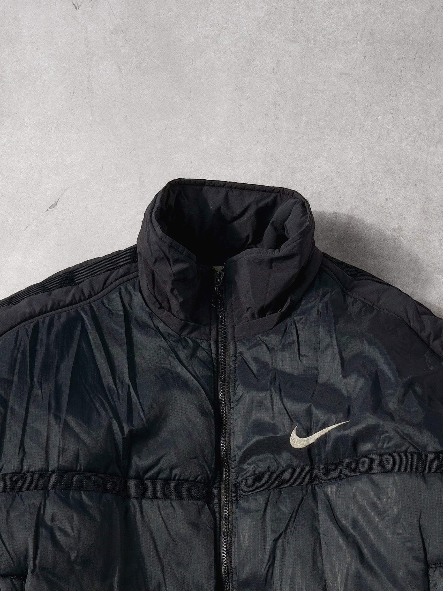 Vintage 90s Black Nike Winter Puffer Jacket (XL/XXL)