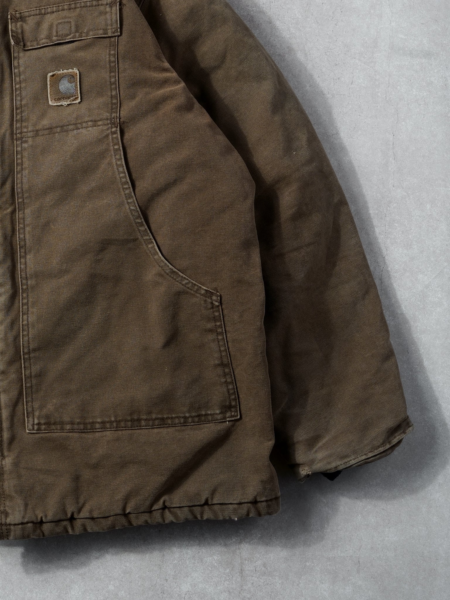 Vintage 90s Brown Carhartt Collared Workwear Jacket (XL)