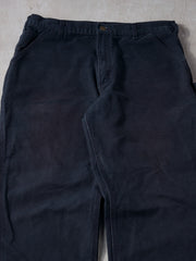 Vintage 90 Dark Navy Blue Carhartt Dungeree Fit Carpenter Pants (36x30)