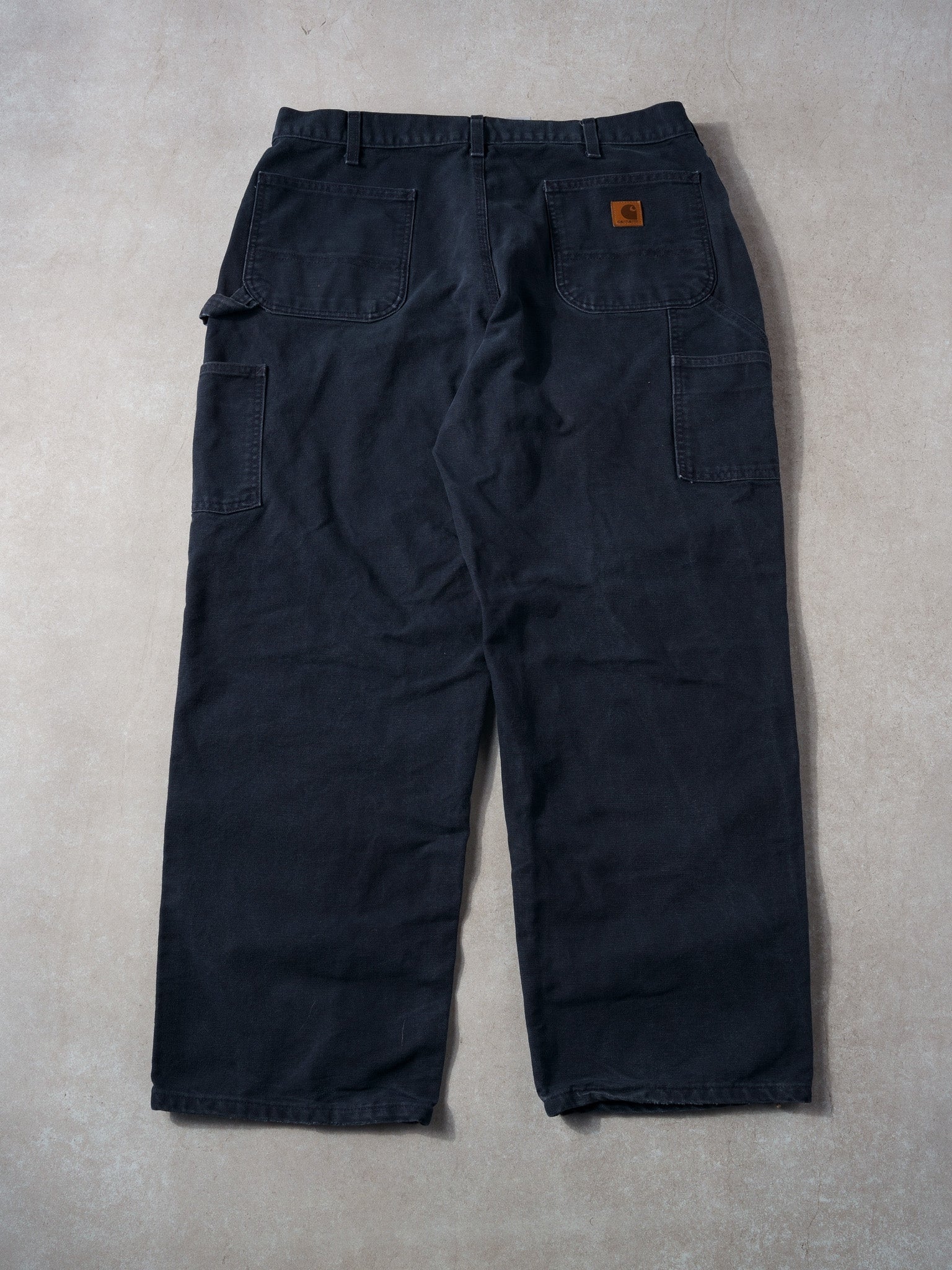 Vintage 90 Dark Navy Blue Carhartt Dungeree Fit Carpenter Pants (36x30)