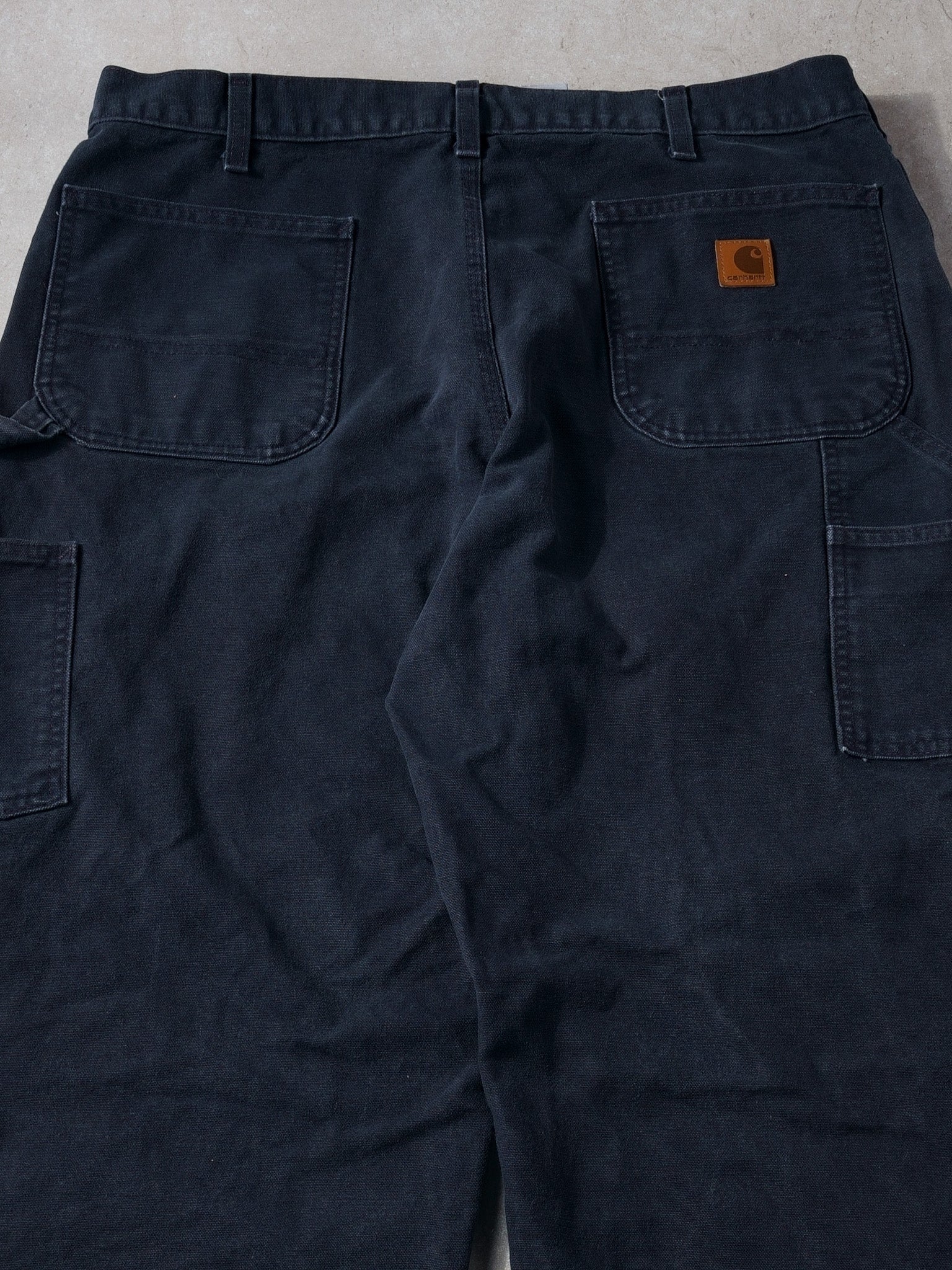 Vintage 90 Dark Navy Blue Carhartt Dungeree Fit Carpenter Pants (36x30)