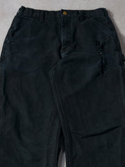 Vintage 90s Black Carhartt Dungeree Fit Carpenter Pants (32x28)