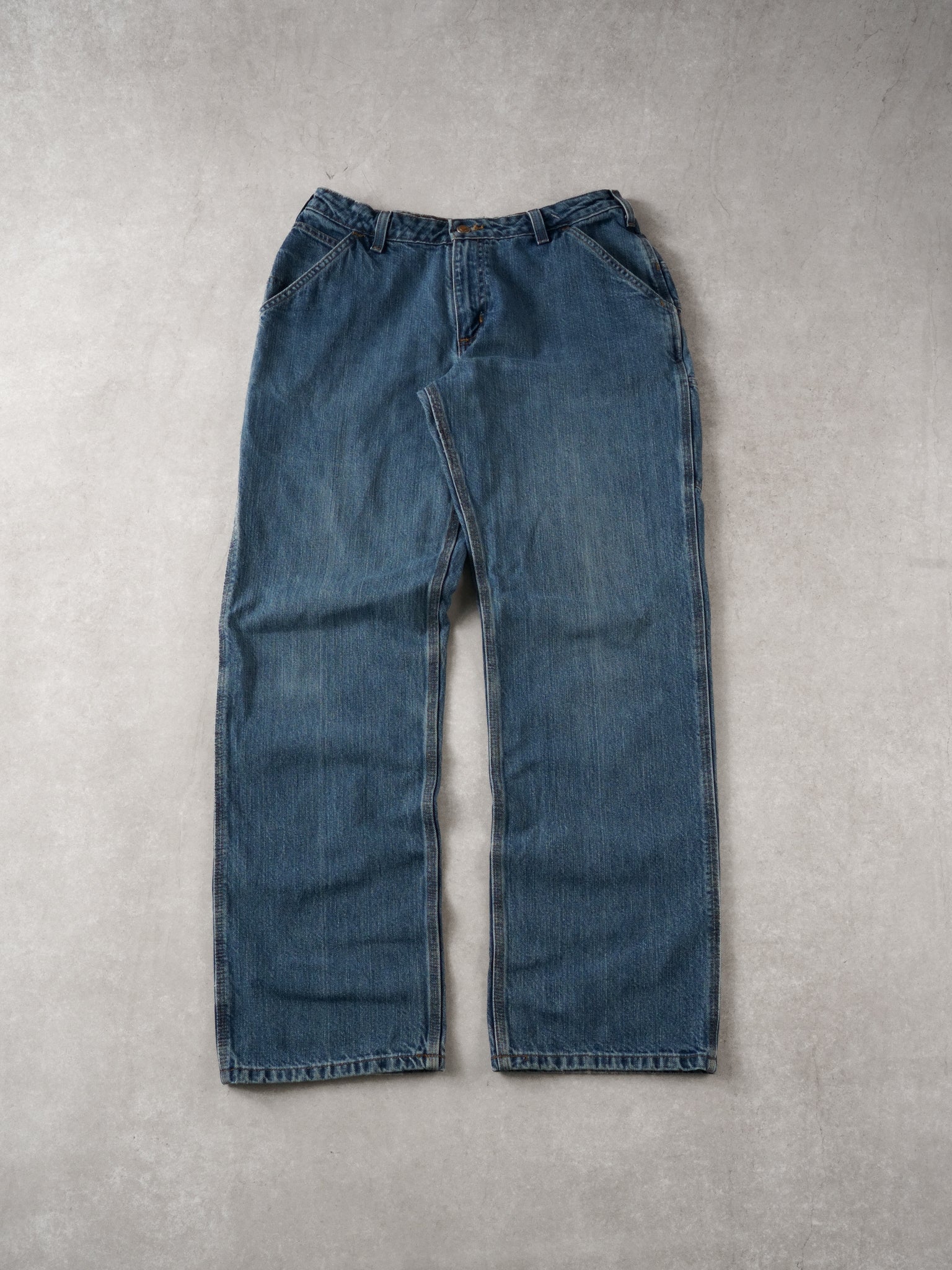 Vintage 90s Blue Carhartt Denim Carpenter Pants (30x32)