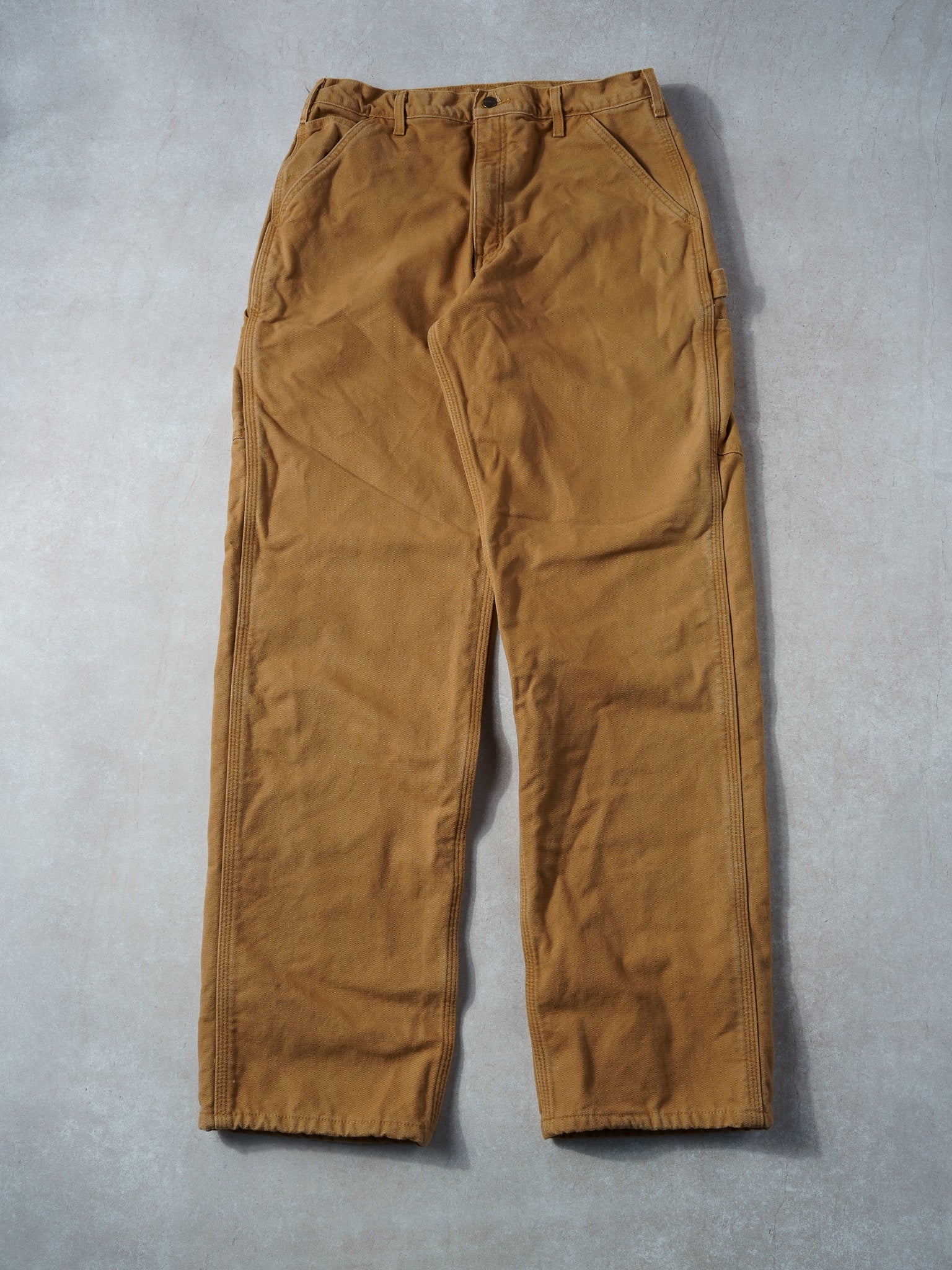 VIntage 90s Khaki Carhartt Lined Carpenter Pants (32x34)