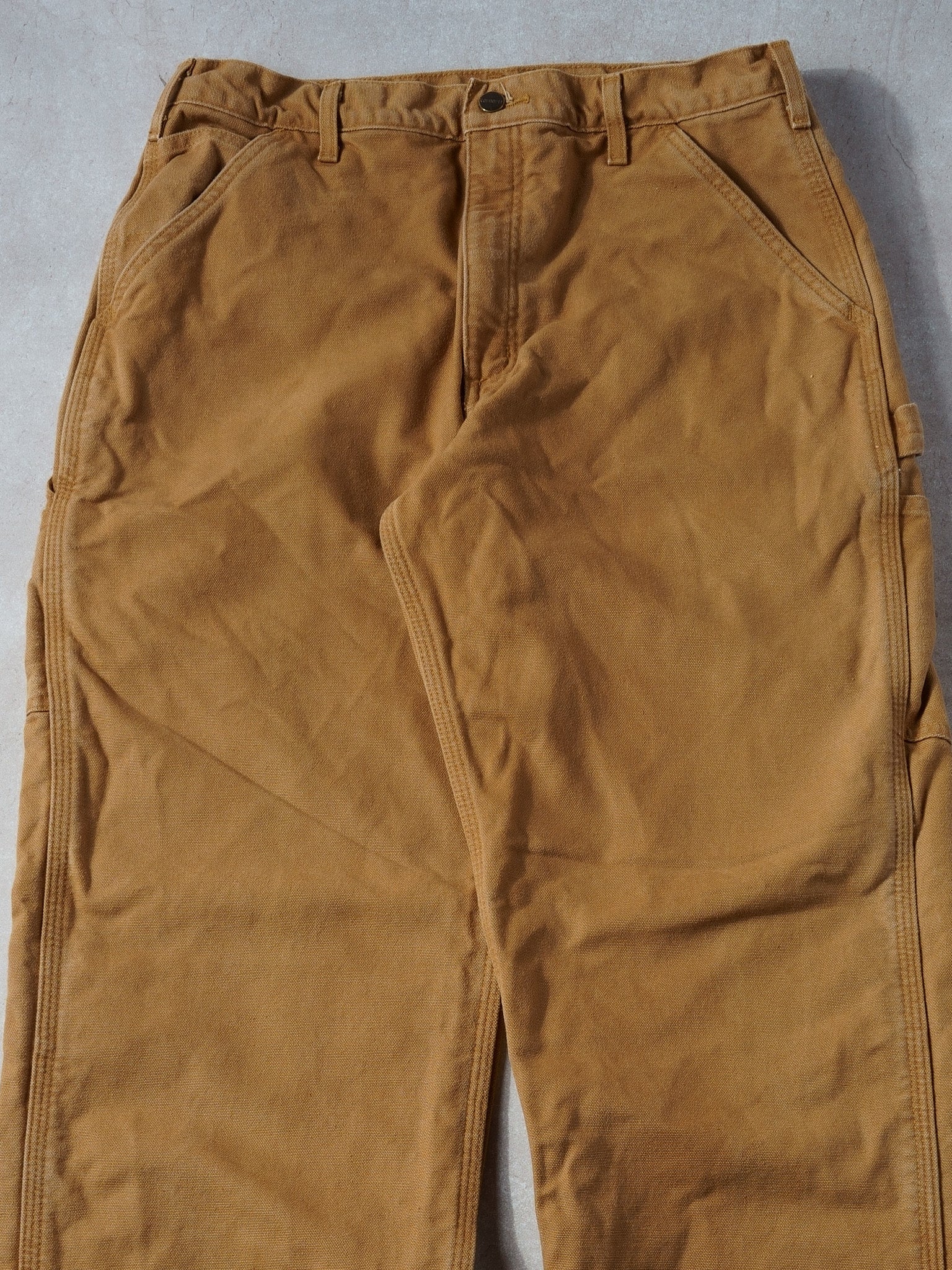 VIntage 90s Khaki Carhartt Lined Carpenter Pants (32x34)