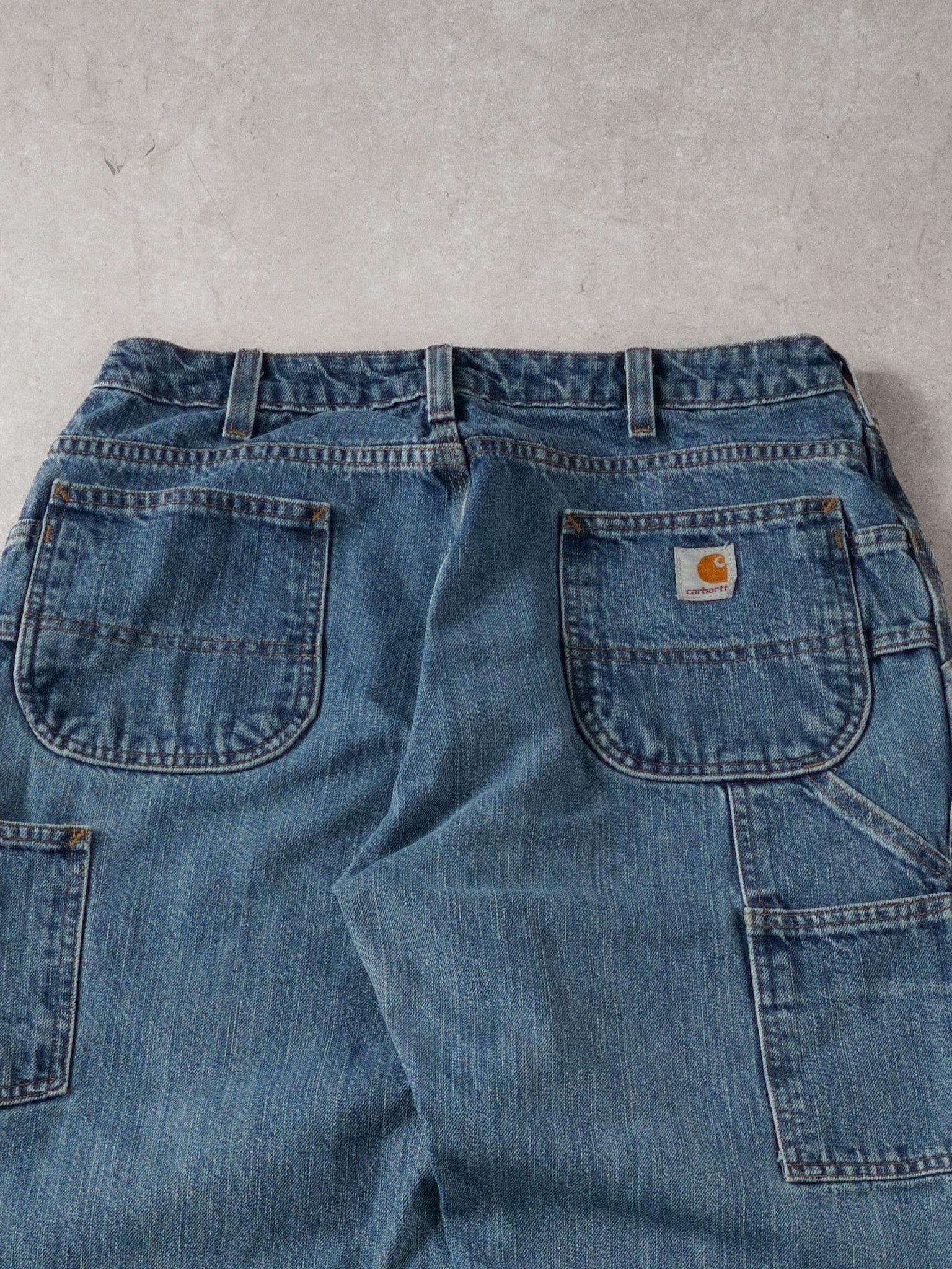 Vintage 90s Blue Carhartt Denim Carpenter Pants (30x32)