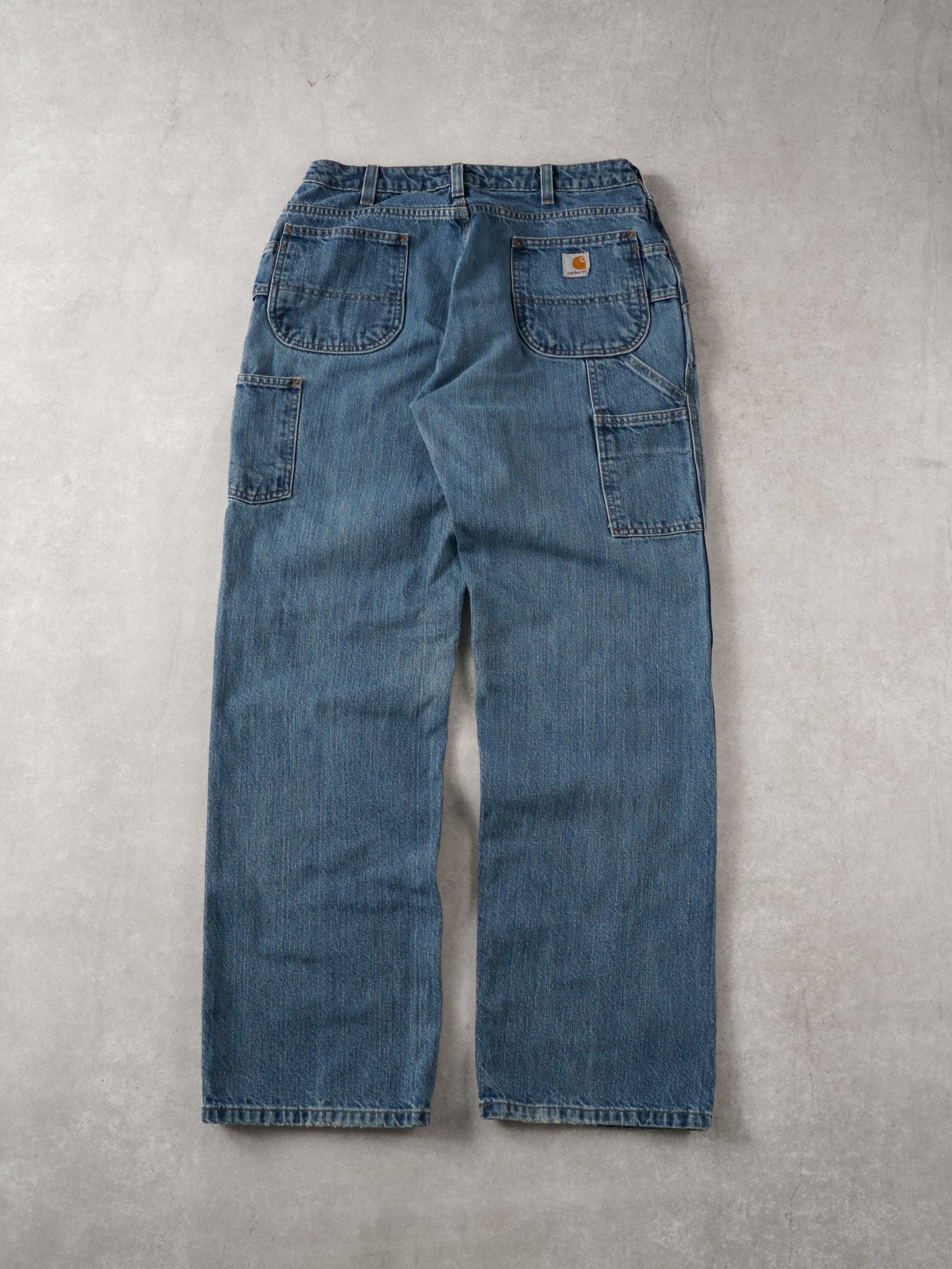 Vintage 90s Blue Carhartt Denim Carpenter Pants (30x32)