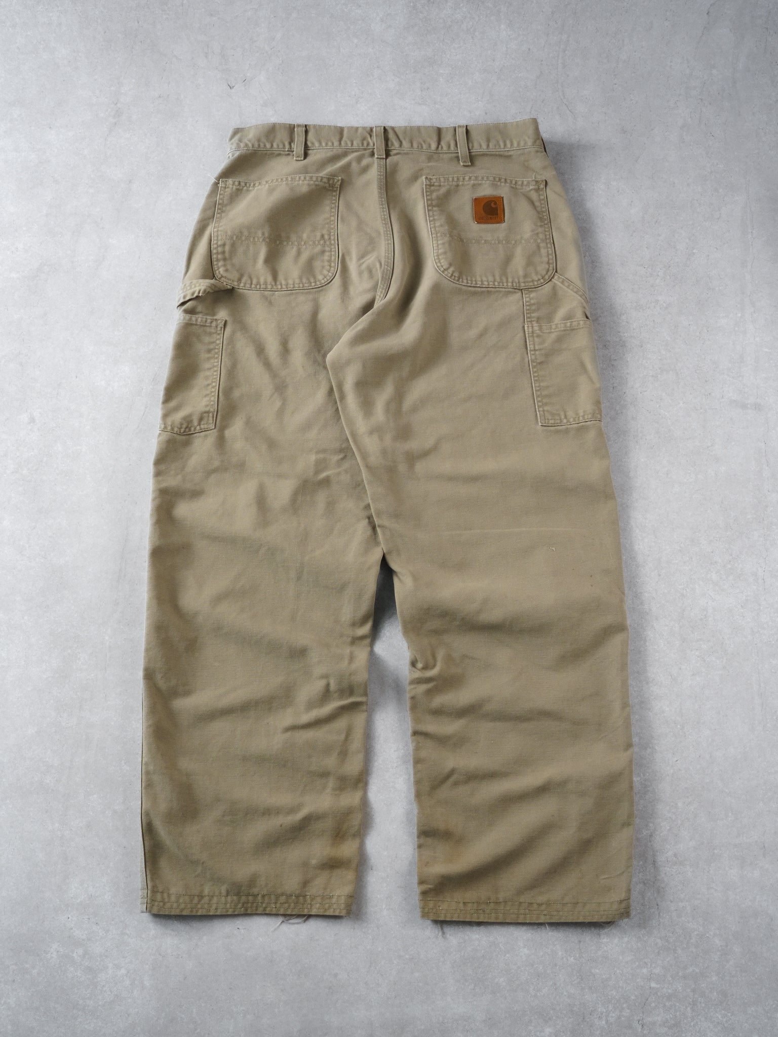 Vintage 90s Beige Carhartt Workwear Carpenter Pants (36x31)