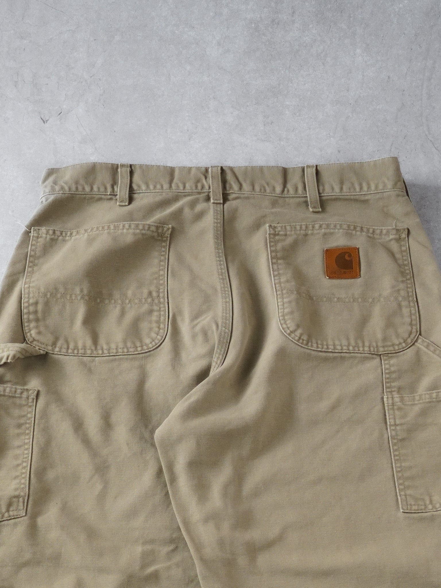 Vintage 90s Beige Carhartt Workwear Carpenter Pants (36x31)