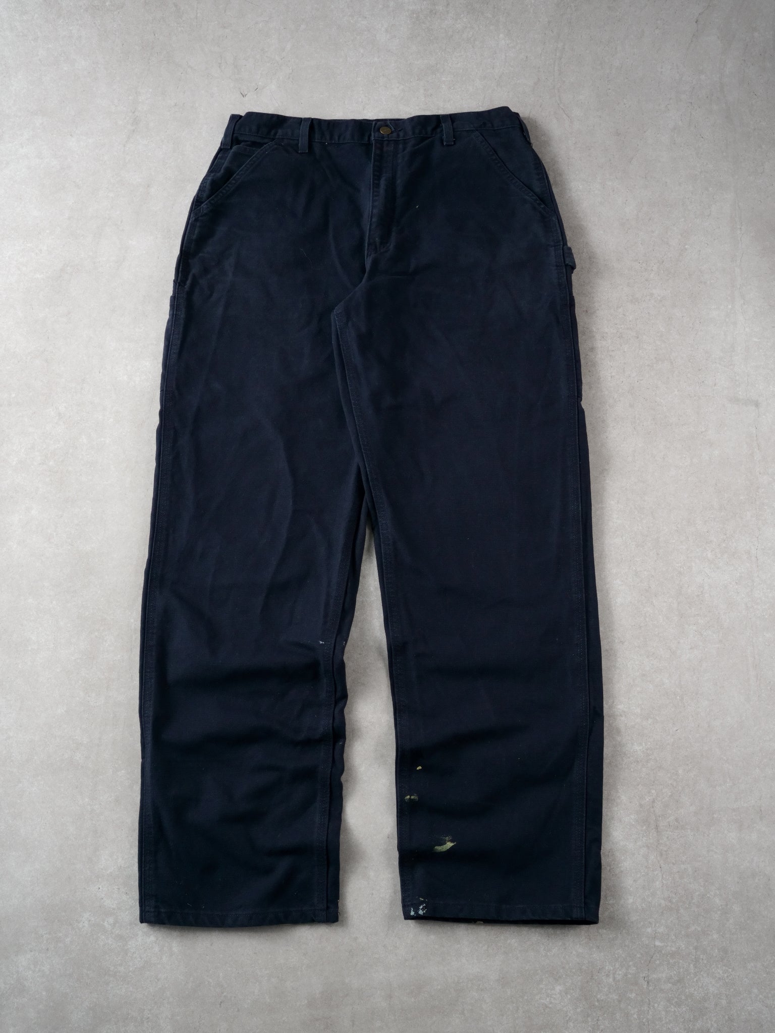 Vintage 90s Navy Blue Carhartt Workwear Carpenter Pants (36x34)