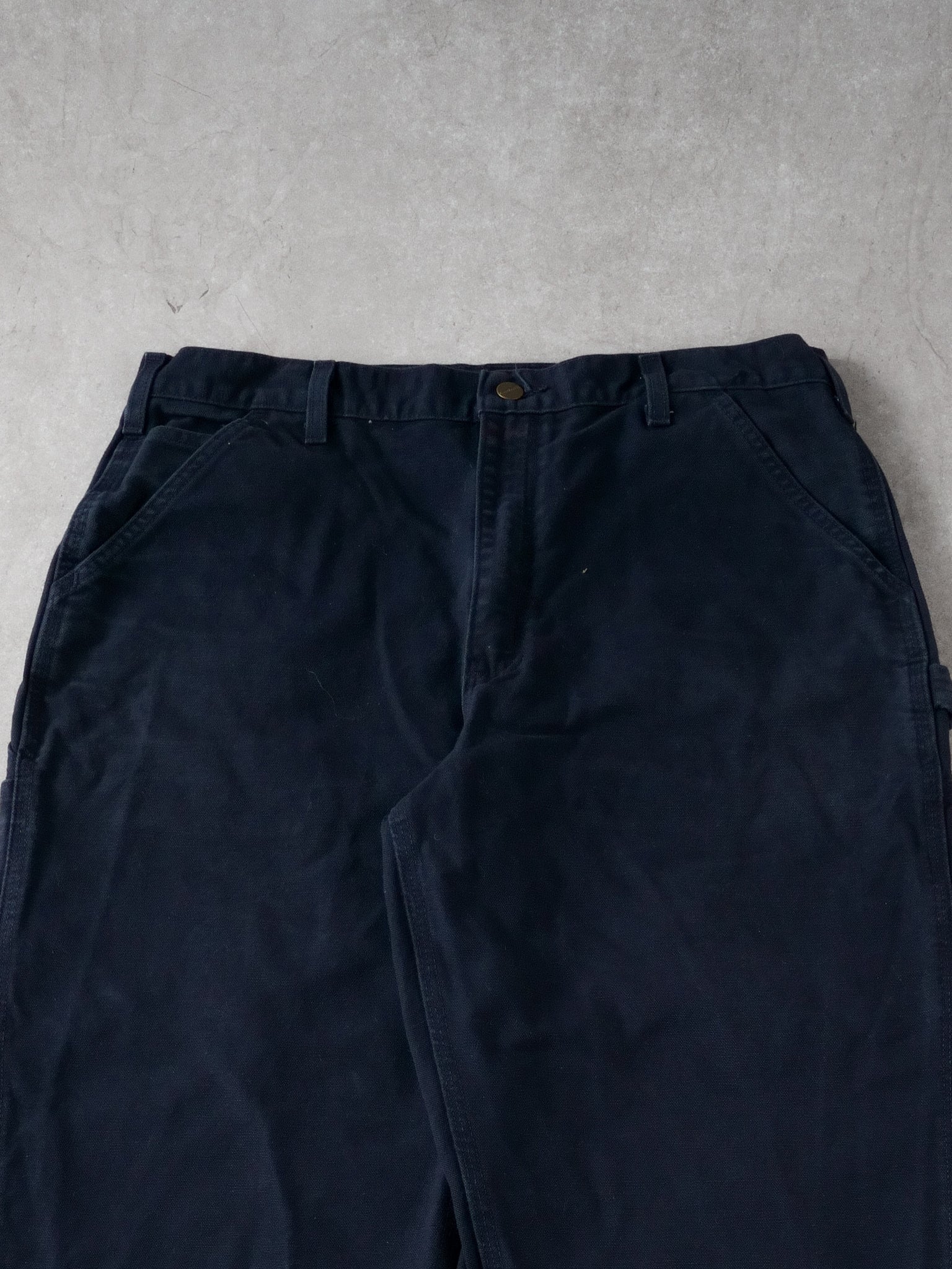 Vintage 90s Navy Blue Carhartt Workwear Carpenter Pants (36x34)