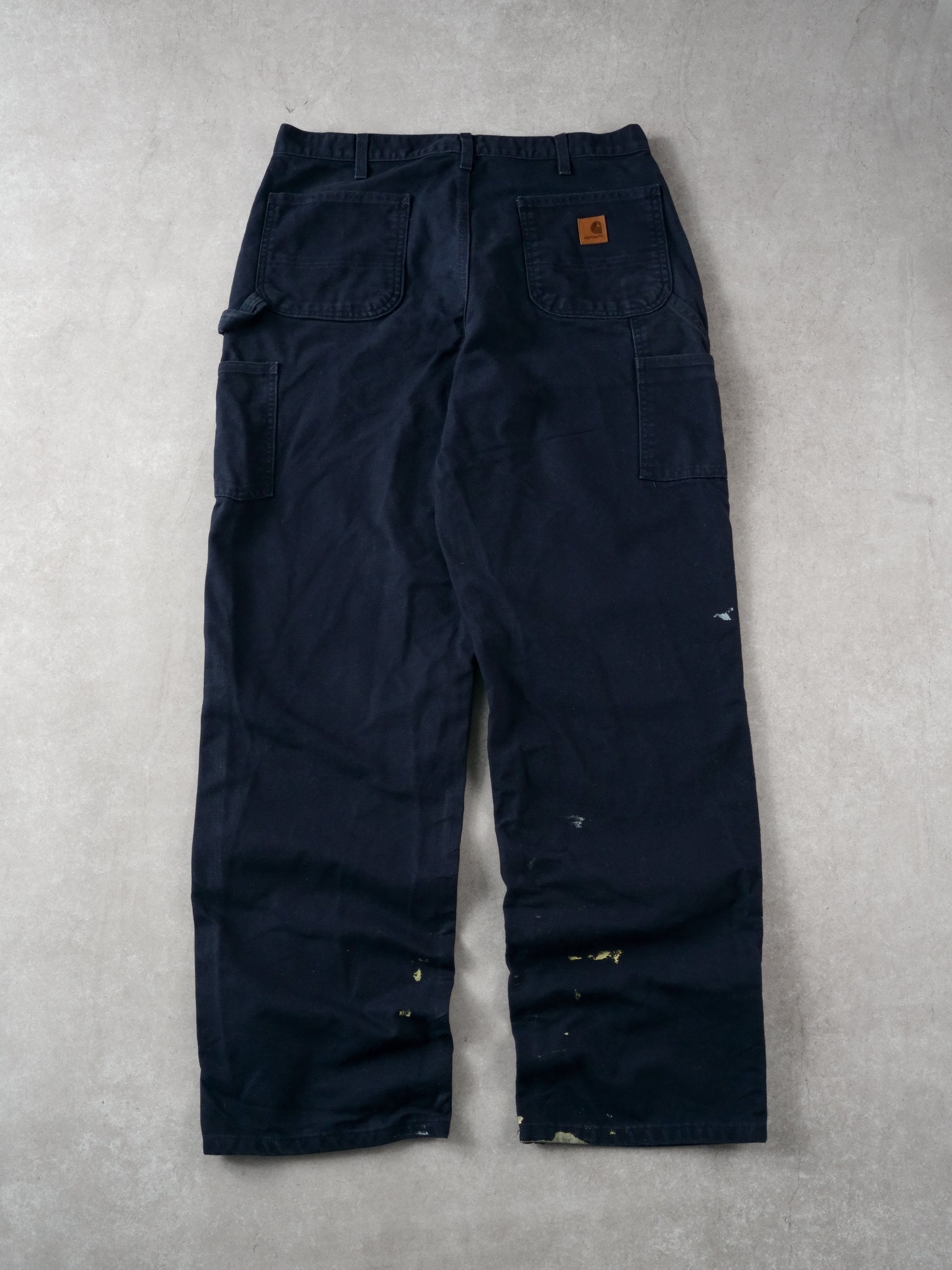 Vintage 90s Navy Blue Carhartt Workwear Carpenter Pants (36x34)