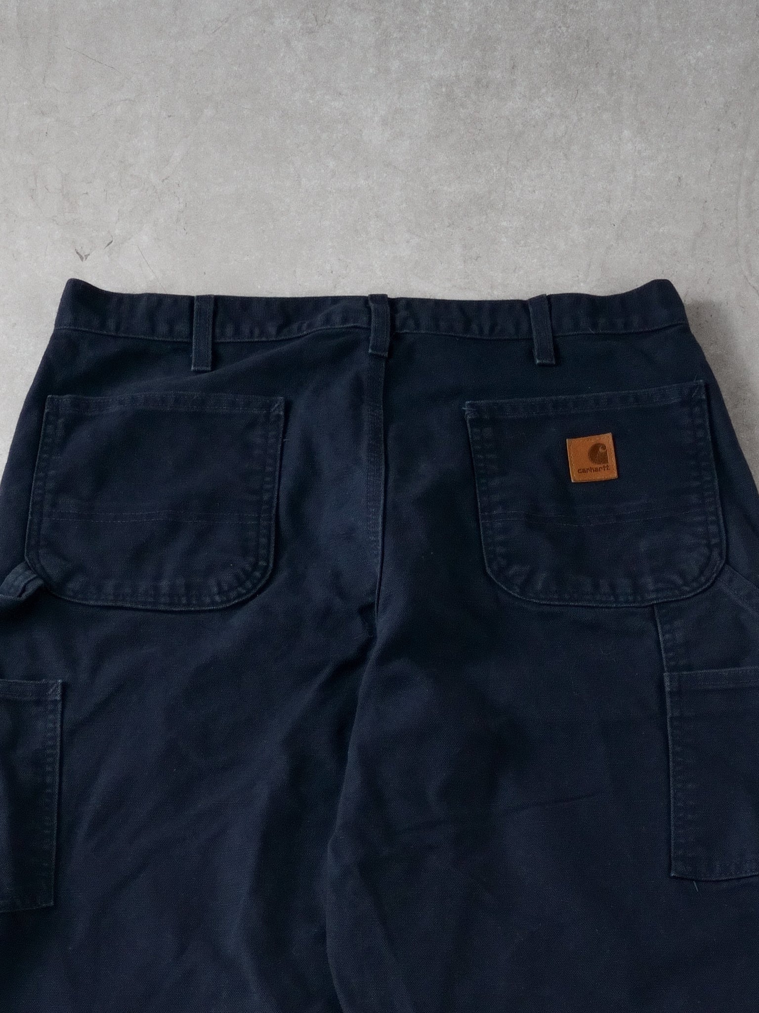 Vintage 90s Navy Blue Carhartt Workwear Carpenter Pants (36x34)