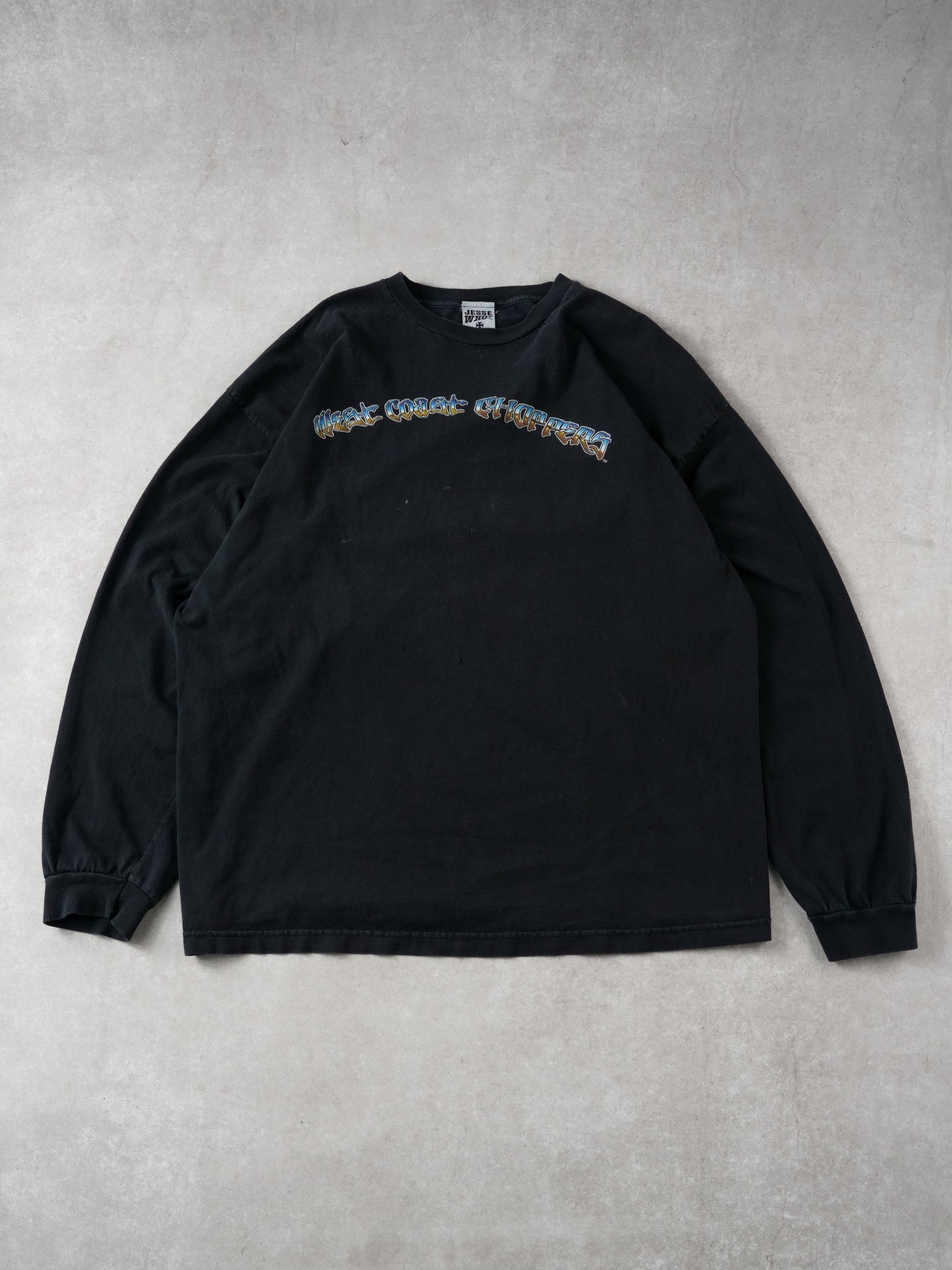 Vintage 90s Washed Black West Coast Choppers Longsleeve (XL)