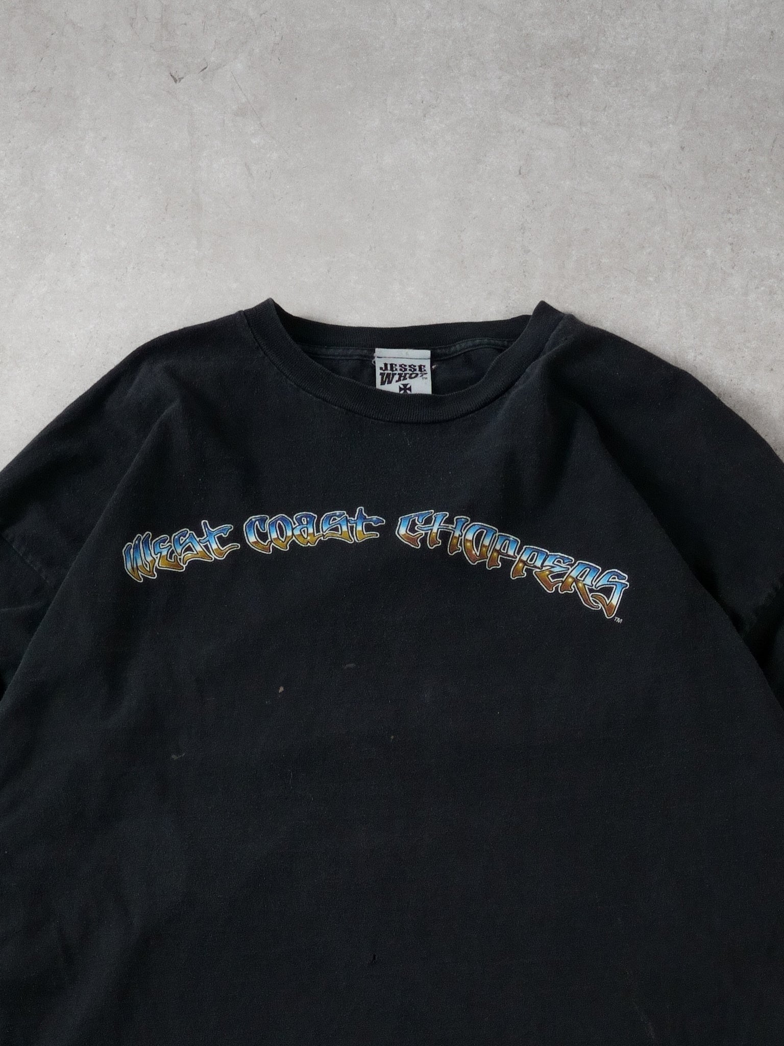Vintage 90s Washed Black West Coast Choppers Longsleeve (XL)