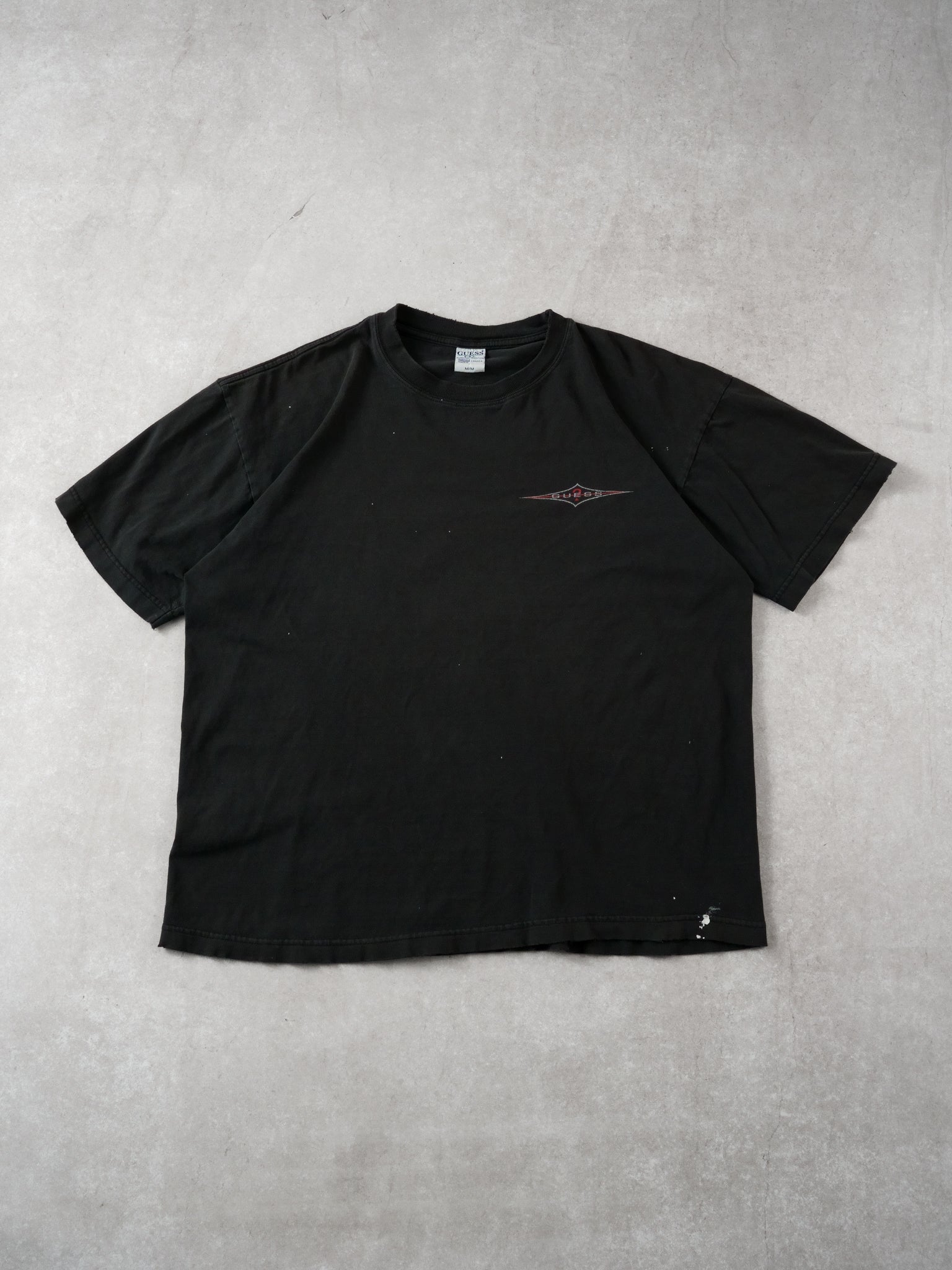 Vintage 90s Washed Black Guess USA Tee (M)