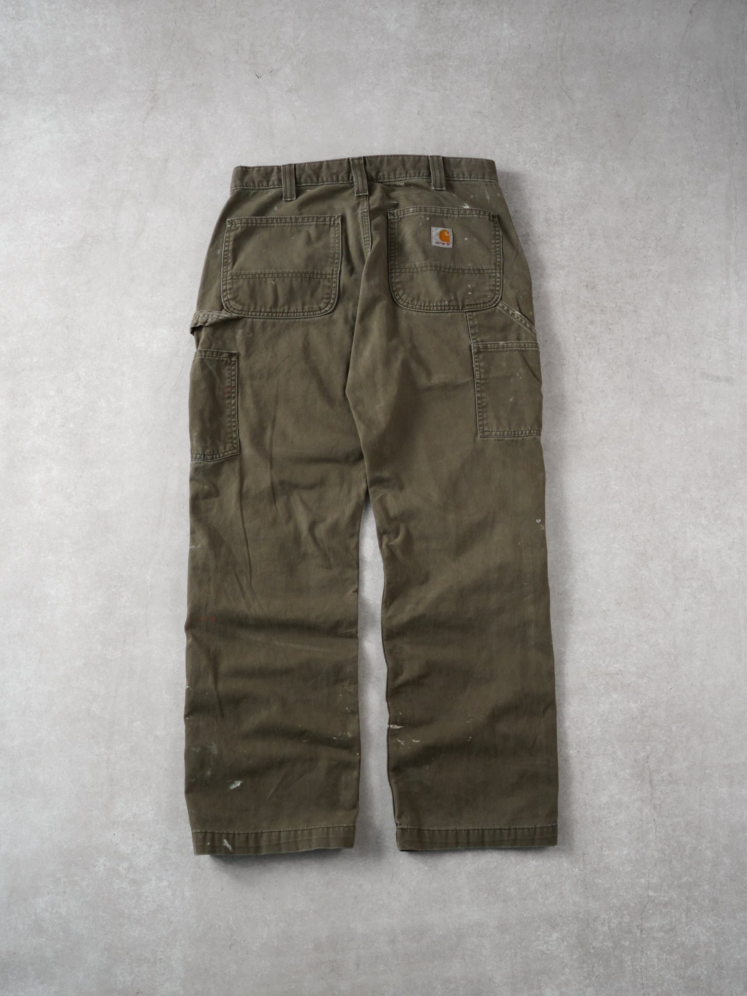 Vintage 90s Faded Sage Carhartt Carpenter Pants (34x30)