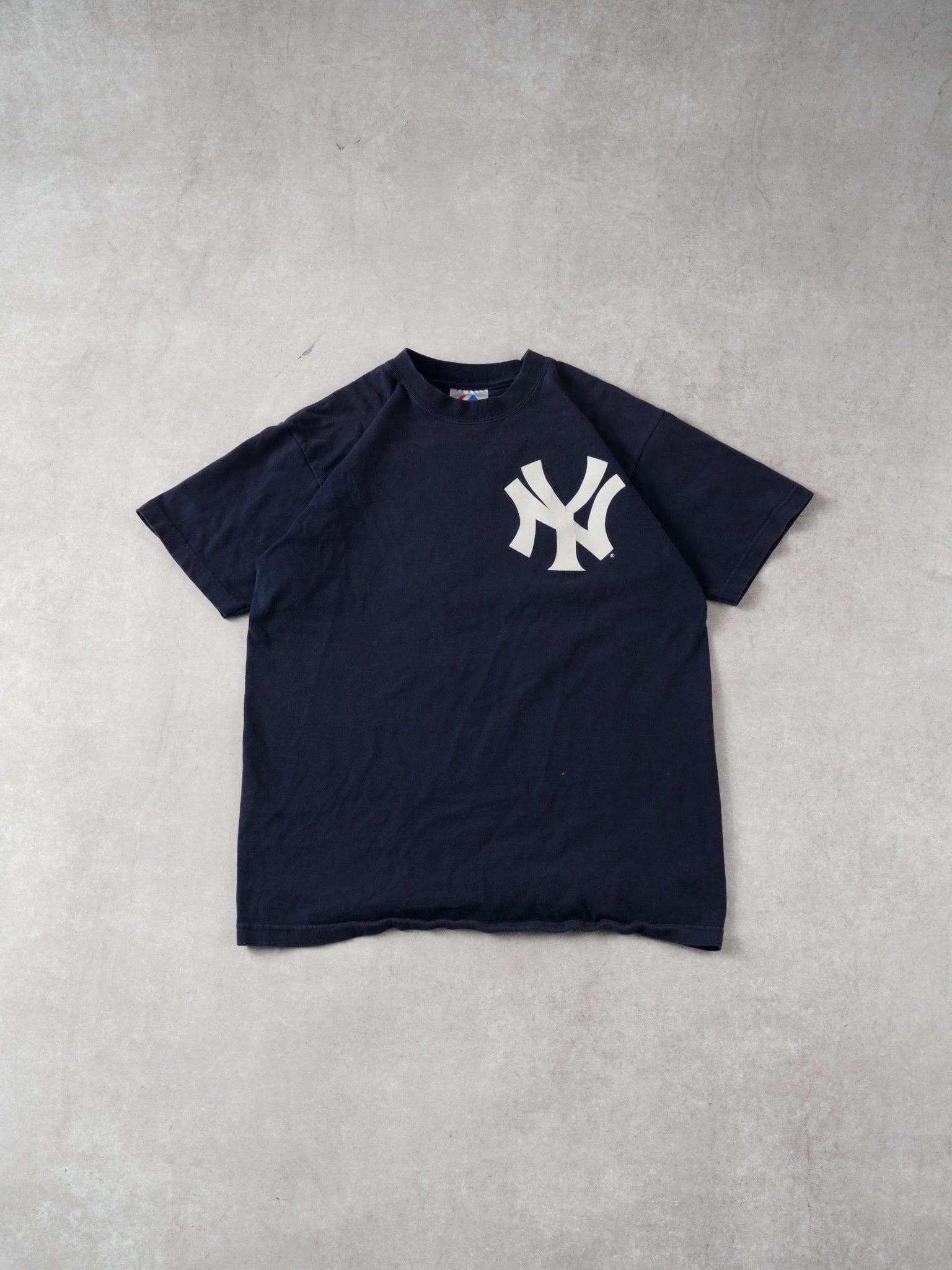 Vintage 90s Navy Blue New York Yankees #13 Rodriguez Majestics Tee (S)