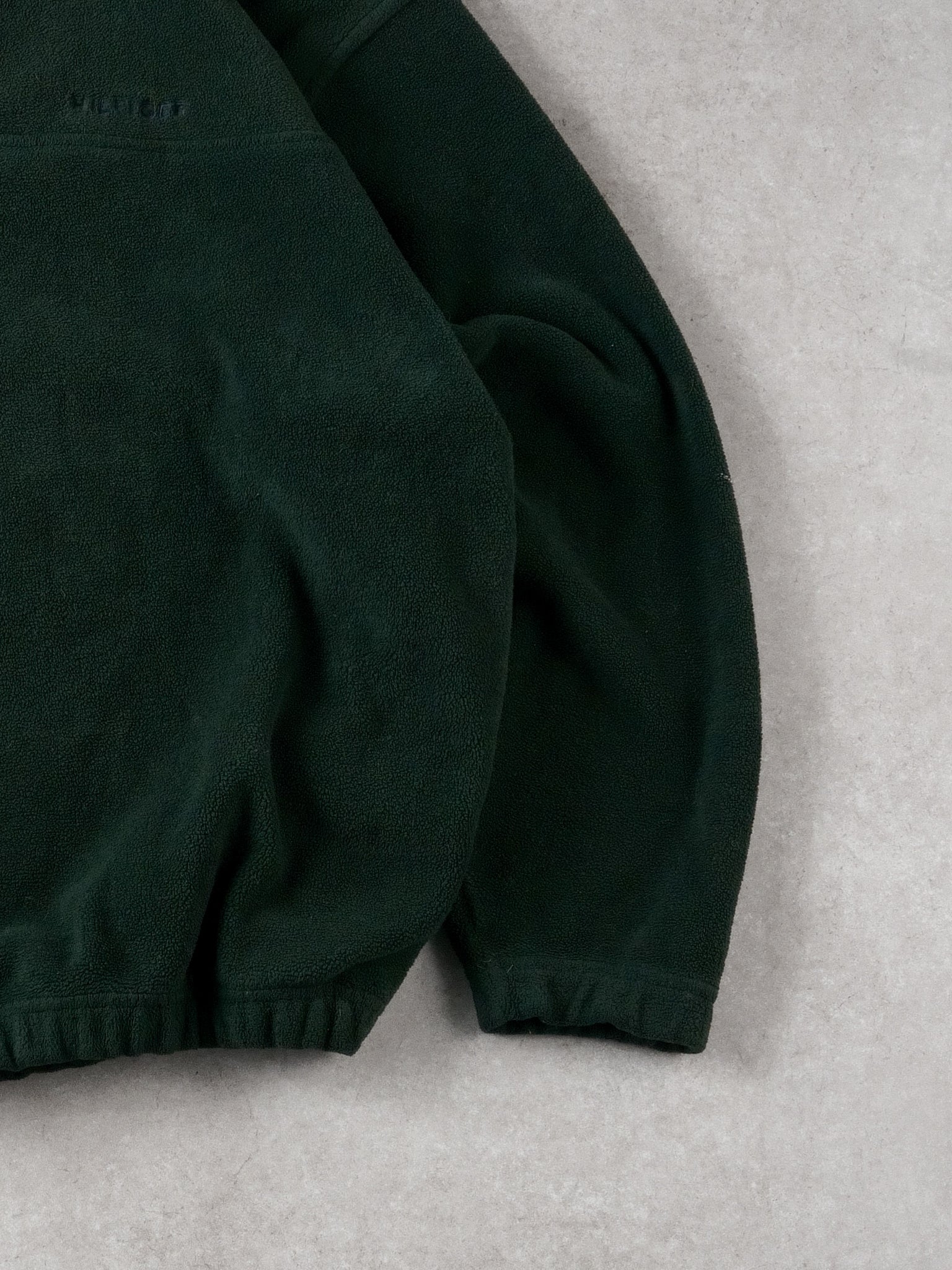 Vintage 90s Forest Green Tommy Hilfiger Fleece 1/4 Zipup (L)