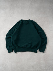 Vintage 90s Pine Green Pro Spirit Blank Crewneck (L)