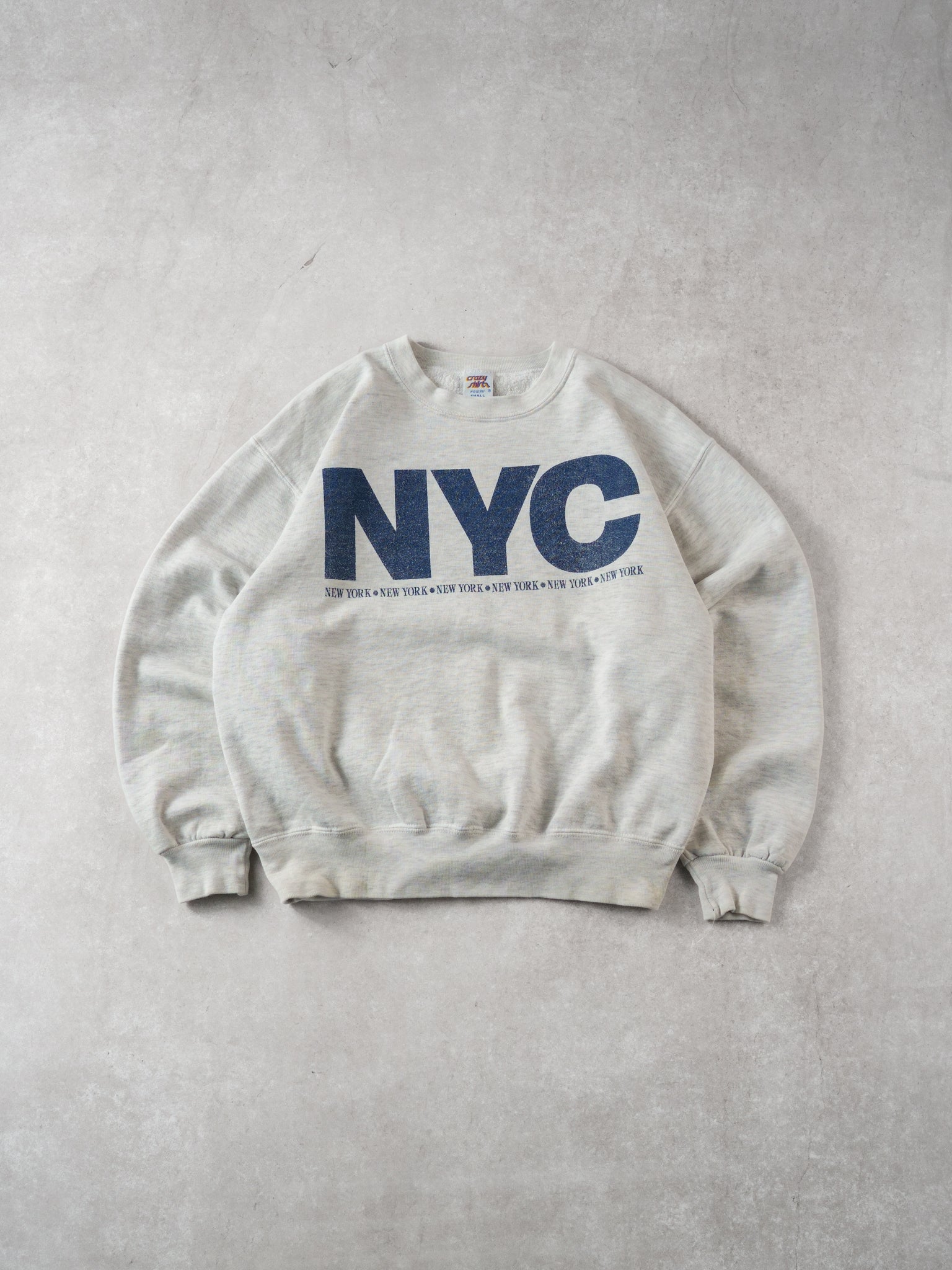 Vintage Washed Grey NYC Crewneck (M)