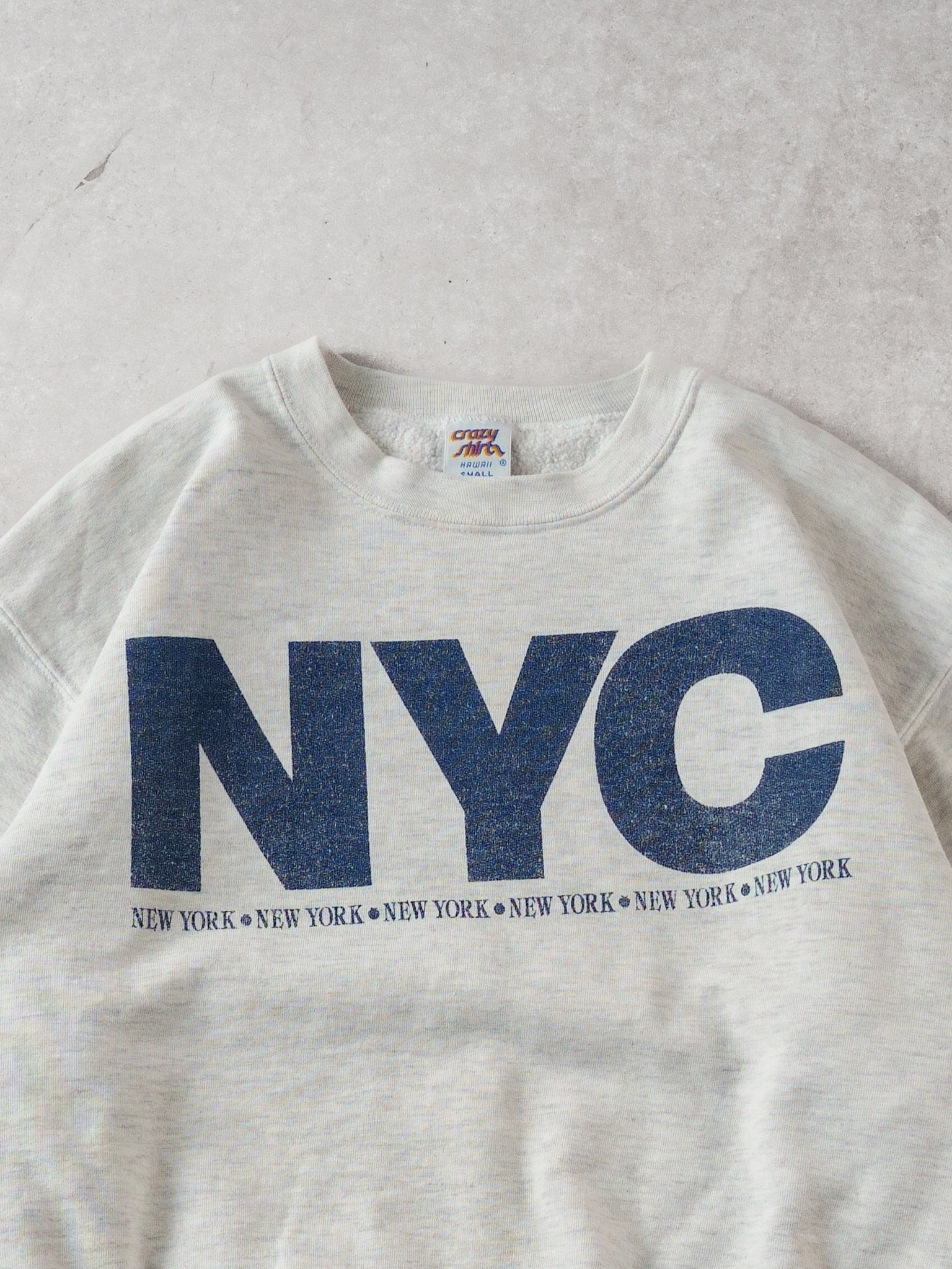 Vintage Washed Grey NYC Crewneck (M)