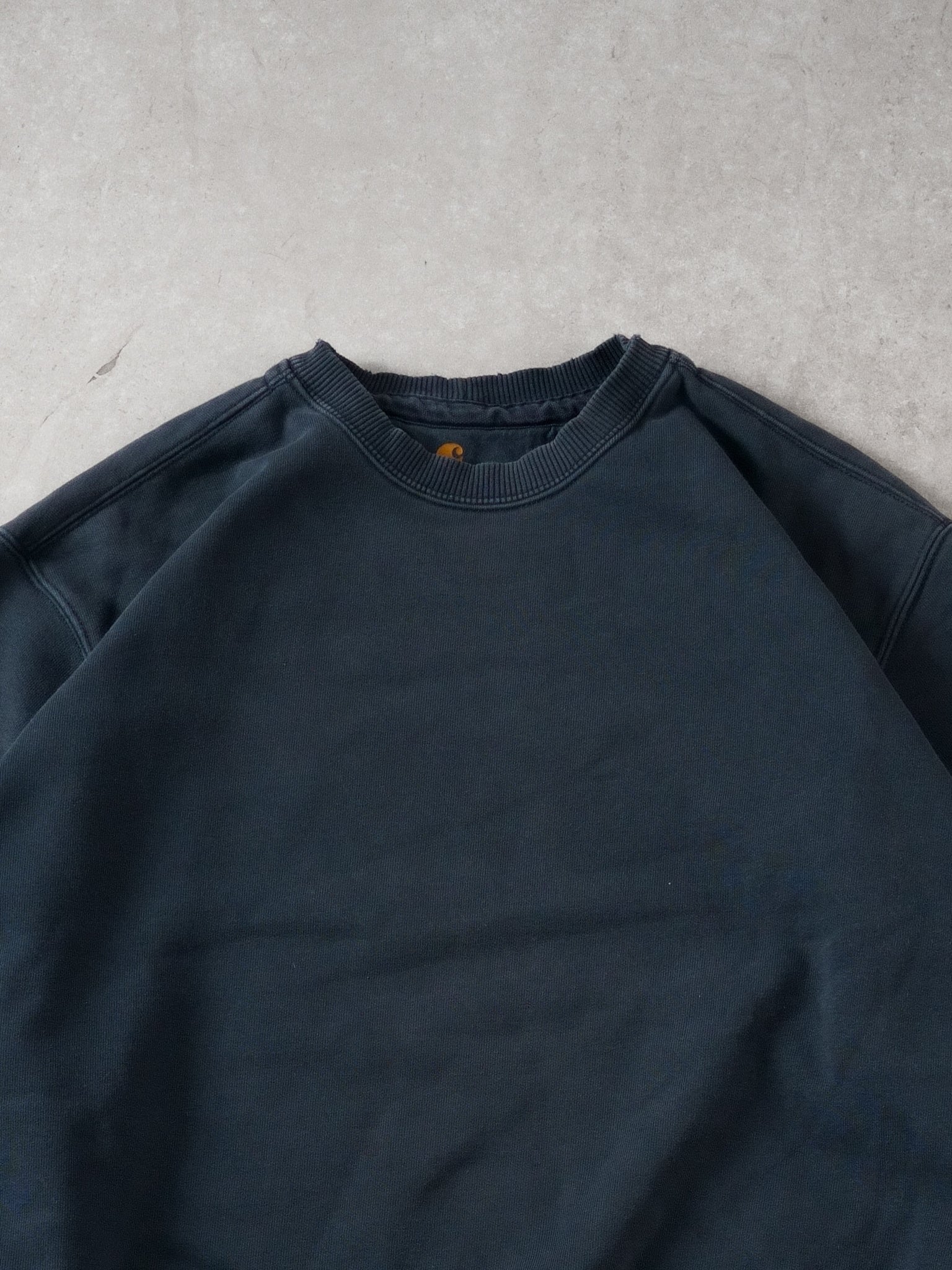 Vintage Faded Blue Carhartt Blank Crewneck (XL)