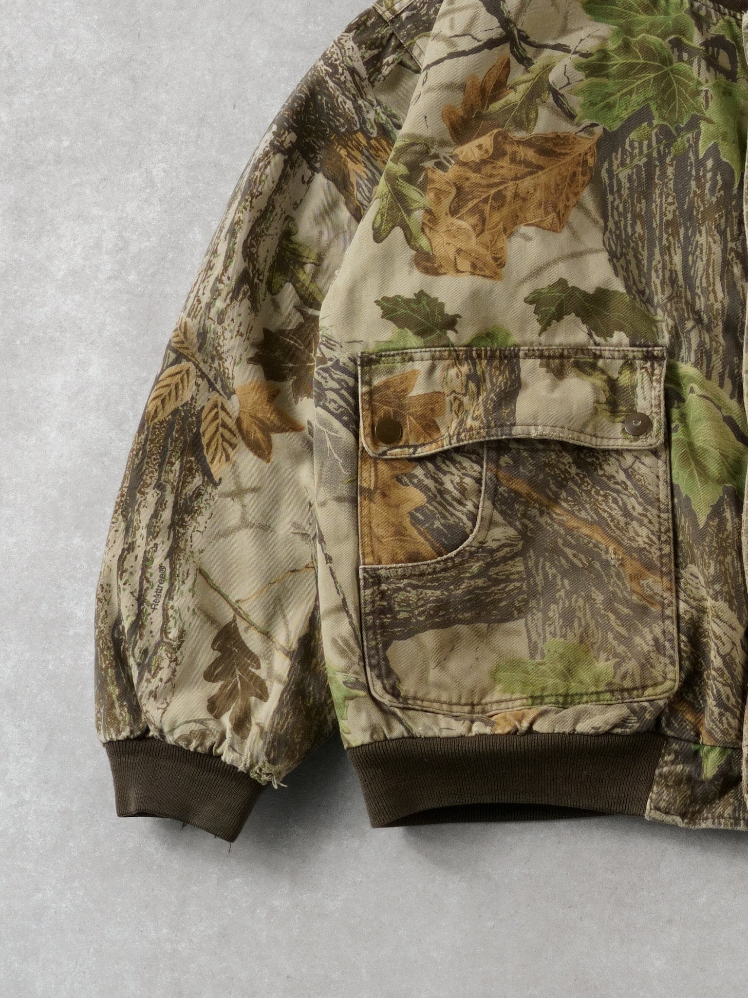 Vintage 90s Realtree Camo Nascar Bomber Jacket (L)
