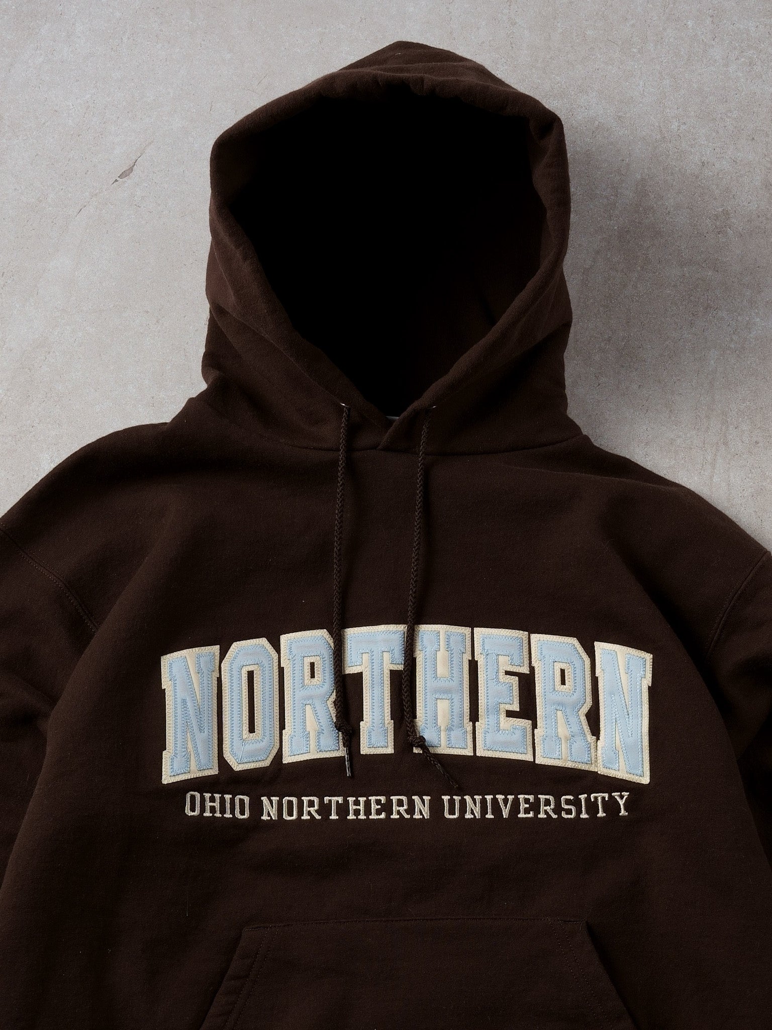Vintage Y2k Brown Ohio Northern University x Champion Hoodie (M)